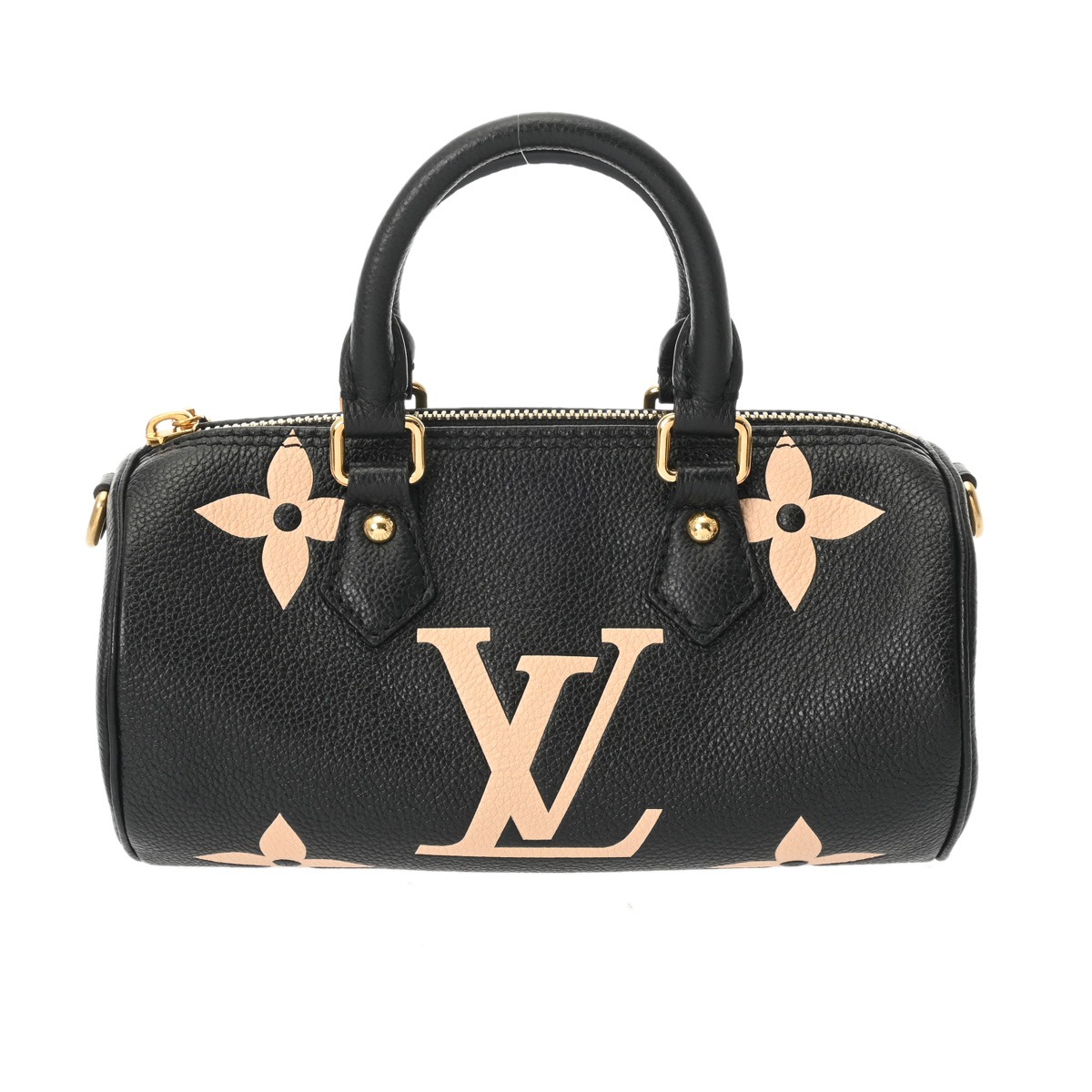 【~7/26 最大5万円クーポン】ルイ ヴィトン LOUIS VUITTON バイカラーモノグラムアンプラント パピヨン BB ブラック/ベージュ M45980 レザー レディース ハンドバッグ ヴィトンバッグ バック ブランド 【ローン48回払い無金利】【中古】|ウォッチニアン ブランド品専門店