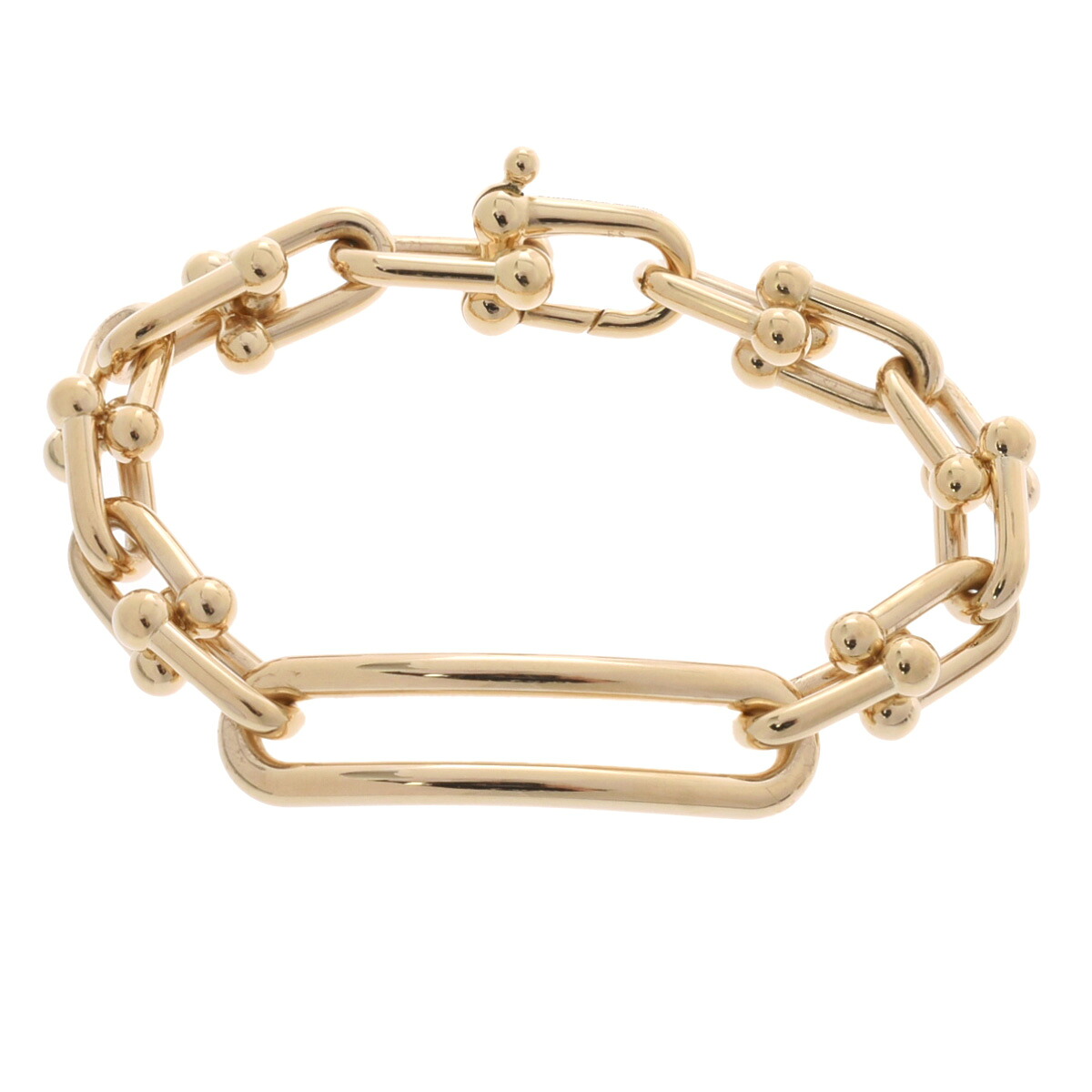 【～4/10 最大5万円クーポン】ティファニー TIFFANY & Co. ハードウェア ロングリンク ブレスレット K18イエローゴールド YG レディース ブレスレット ティファニー 【ローン48回払い無金利】【中古】 875,800円