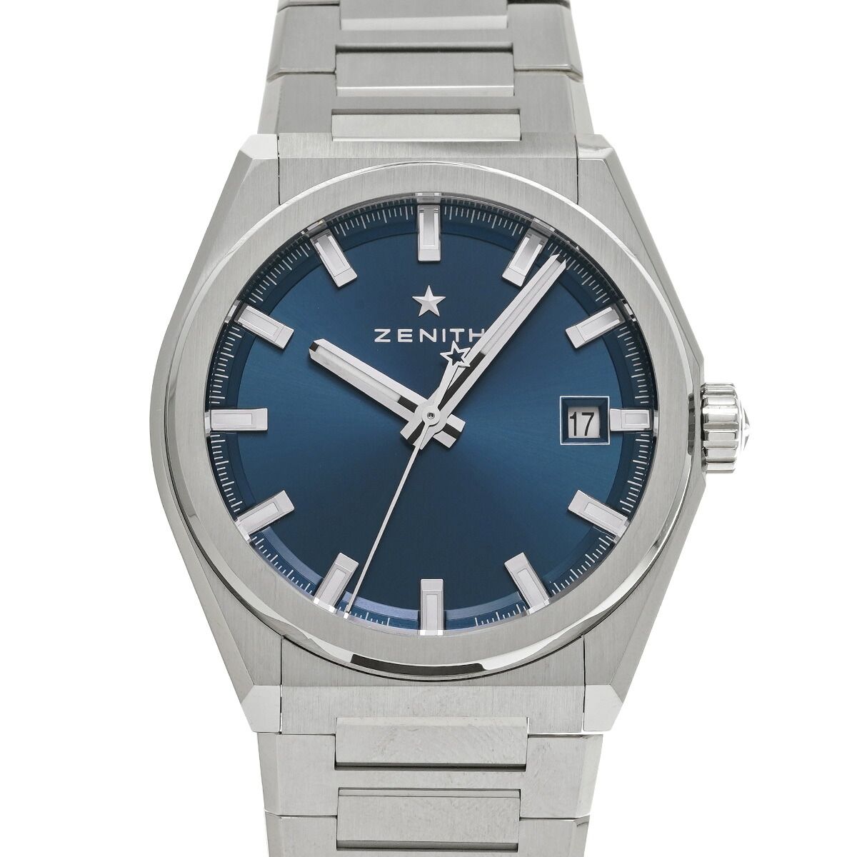 【～4/10 最大5万円クーポン】ゼニス ZENITH デファイ クラシック 95.9000.670/51.M9000 ブルー メンズ 腕時計 ゼニス 時計 高級腕時計 ブランド 【ローン48回払い無金利】【中古】