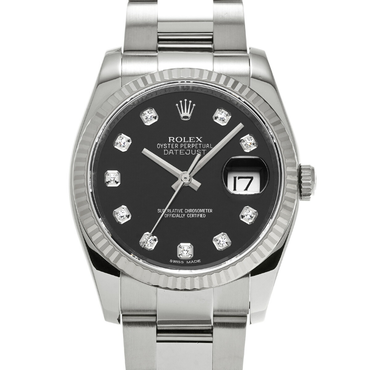【～4/17 最大5万円クーポン】ロレックス ROLEX デイトジャスト 116234Ｇ ランダムシリアル ブラック/ダイヤモンド メンズ 腕時計 ロレックス 時計 高級腕時計 ブランド 【ローン48回払い無金利】【中古】