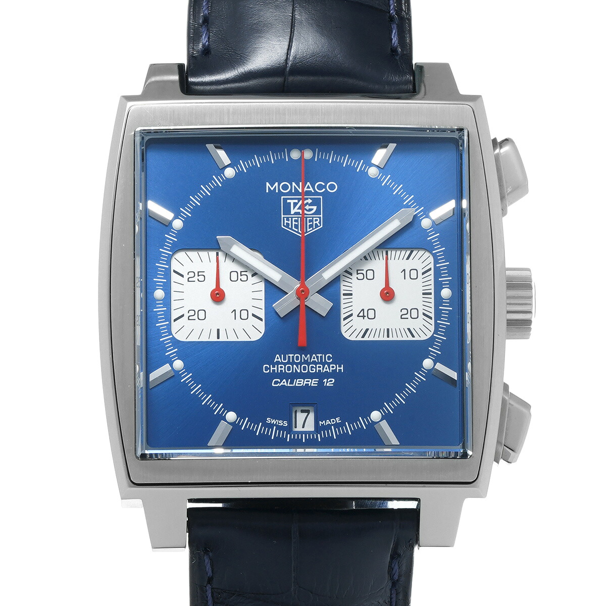 【～4/10 最大5万円クーポン】タグ ホイヤー TAG HEUER モナコ キャリバー12 クロノグラフ CAW2111.FC6183 ブルー/シルバー メンズ 腕時計 タグ ホイヤー 時計 高級腕時計 ブランド 【ローン48回払い無金利】【中古】