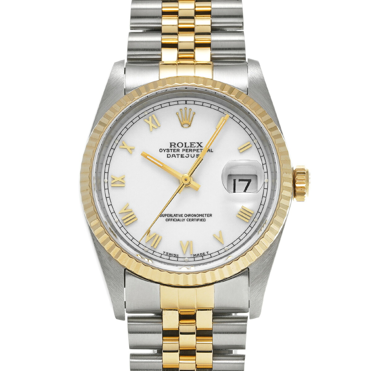 ロレックス ROLEX デイトジャスト 16233 L番(1990年頃製造) ホワイト メンズ 腕時計 ロレックス 時計 高級腕時計 ブランド 【ローン48回払い無金利】【中古】