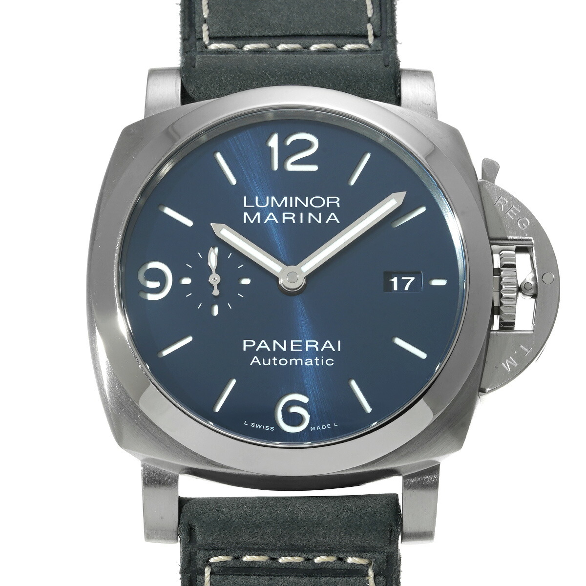 【～4/10 最大5万円クーポン】パネライ PANERAI ルミノールマリーナ 44MM PAM01313 W番(2020年製造) ブルー メンズ 腕時計 パネライ 時計 高級腕時計 ブランド 【ローン48回払い無金利】【中古】