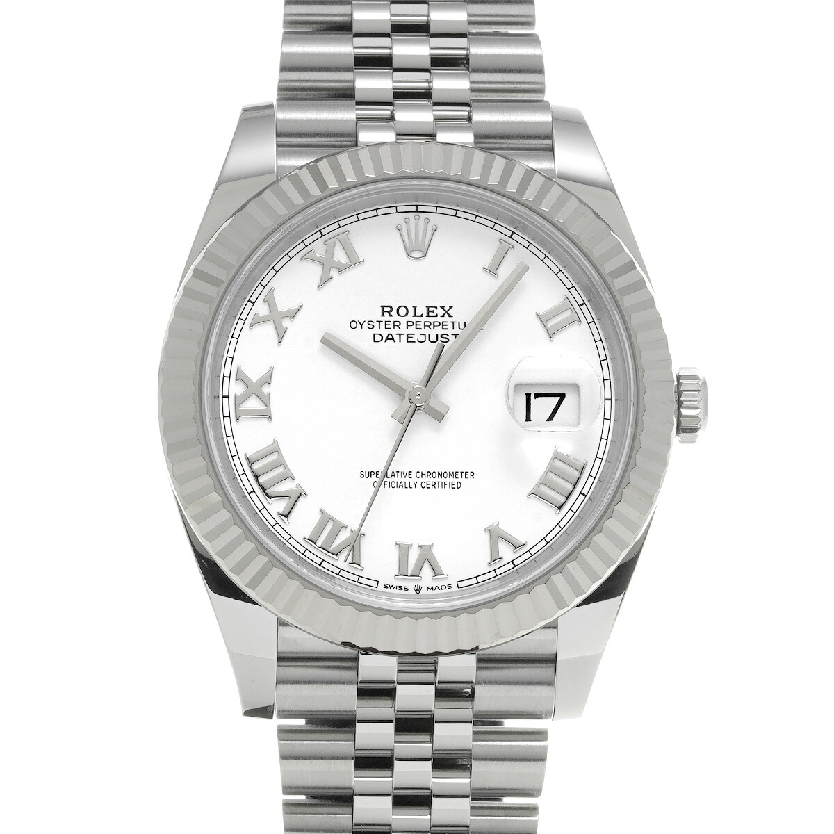 【～4/10 最大5万円クーポン】ロレックス ROLEX デイトジャスト 41 126334 ランダムシリアル ホワイト メンズ 腕時計 ロレックス 時計 高級腕時計 ブランド 【ローン48回払い無金利】【中古】