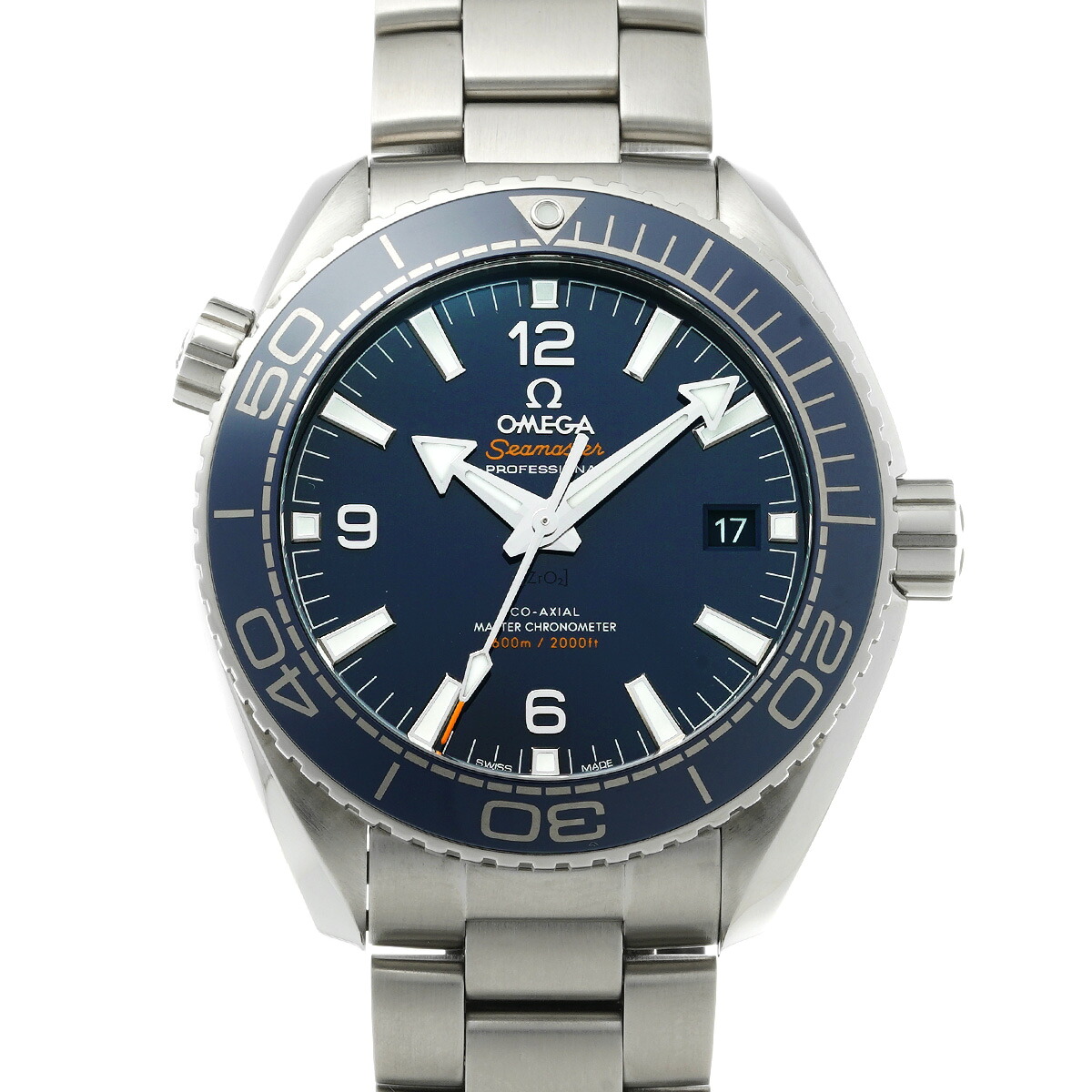 【～4/10 最大5万円クーポン】オメガ OMEGA シーマスター プラネットオーシャン 600 コーアクシャル マスタークロノメーター 215.30.44.21.03.001 ブルー メンズ 腕時計 オメガ 時計 高級腕時計 ブランド 【ローン48回払い無金利】【中古】