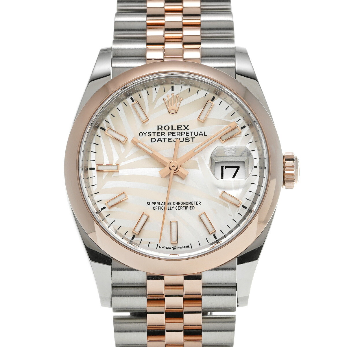 【～4/17 最大5万円クーポン】ロレックス ROLEX デイトジャスト 36 126201 ランダムシリアル シルバー/パームモチーフ メンズ 腕時計 ロレックス 時計 高級腕時計 ブランド 【ローン48回払い無金利】【中古】