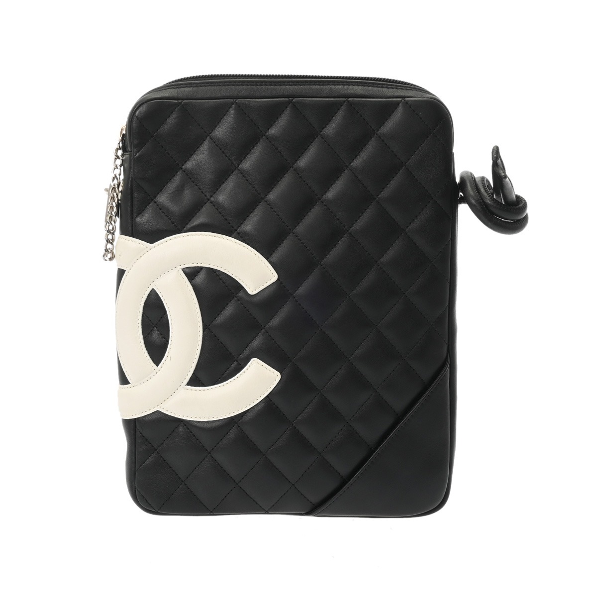 シャネル CHANEL カンボン ココマーク ブラック/ホワイト A25178 カーフスキン レディース ショルダーバッグ chanel シャネル バッグ バック ブランド 【ローン48回払い無金利】【中古】