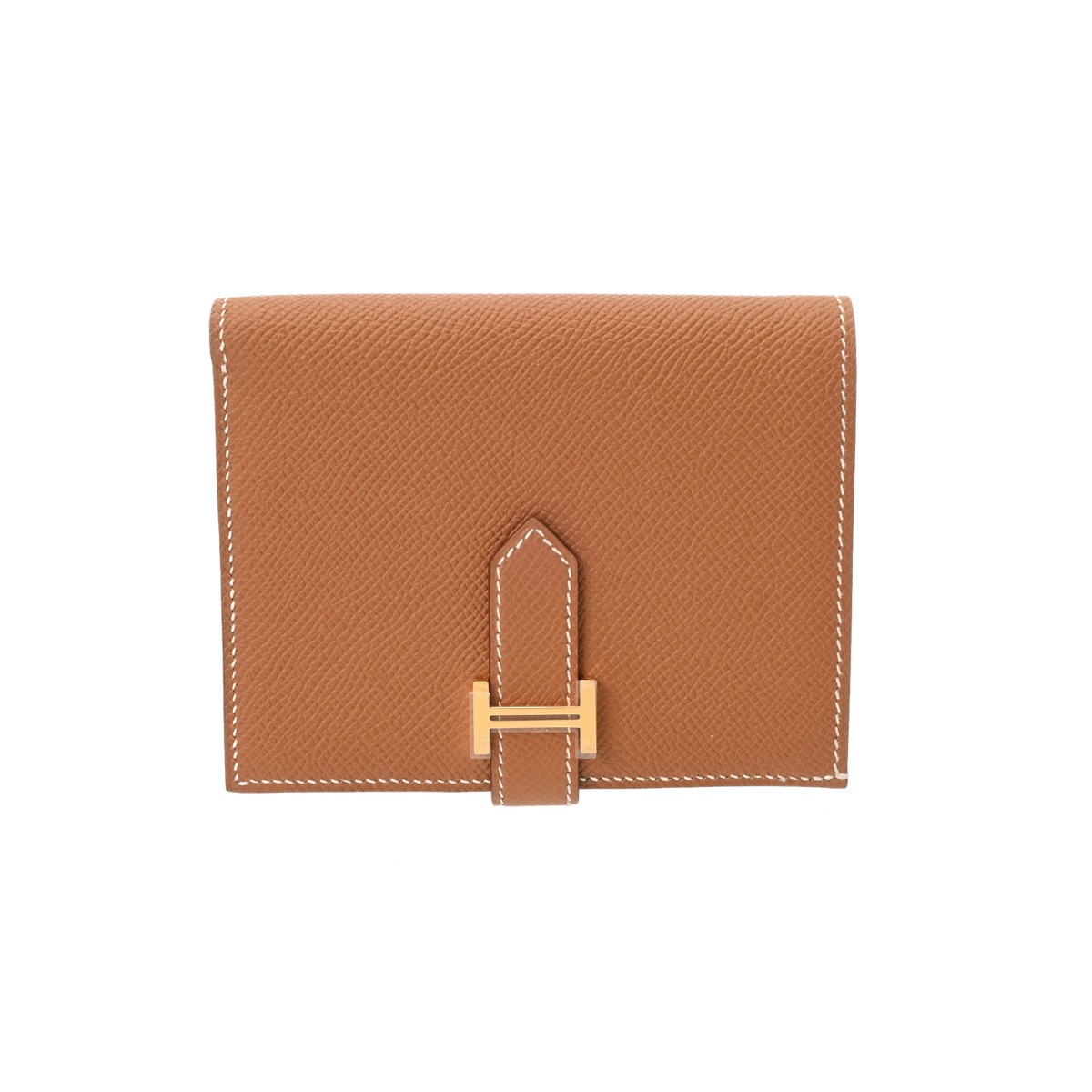 【～4/10 最大5万円クーポン】エルメス HERMES ベアン コンパクト ゴールド ヴォーエプソン ユニセックス 二つ折り財布 エルメス 財布 ブランド 【ローン48回払い無金利】【未使用】