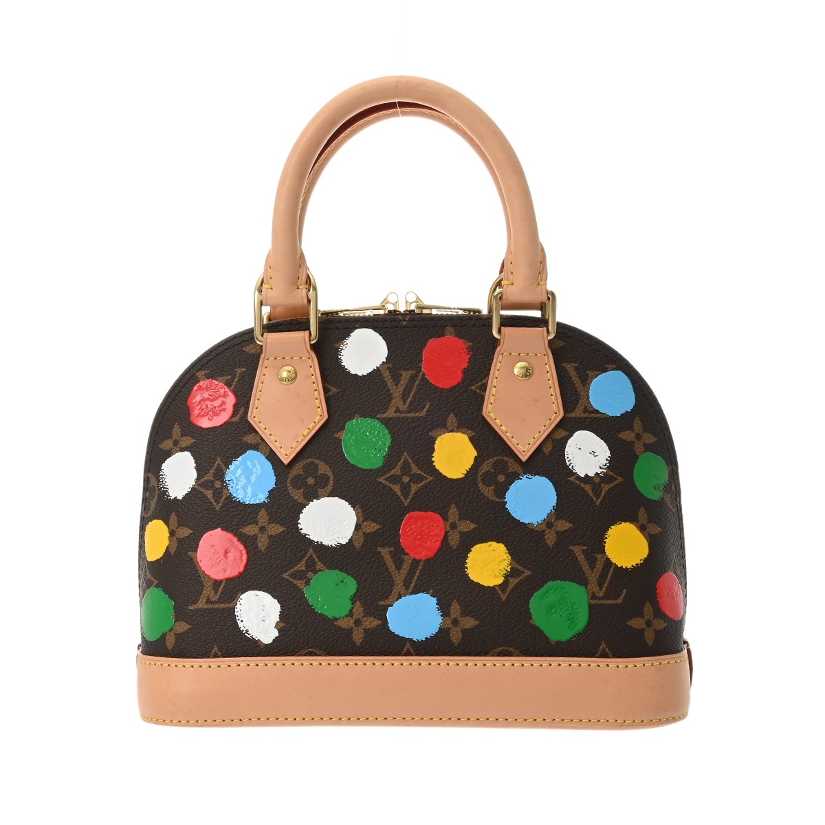 【～4/17 最大5万円クーポン】ルイ ヴィトン LOUIS VUITTON モノグラムペインテッドドット アルマ BB LV×YK ブラウン M46431 モノグラムキャンバス レディース ハンドバッグ ヴィトンバッグ バック ブランド 【ローン48回払い無金利】【中古】 158,900円