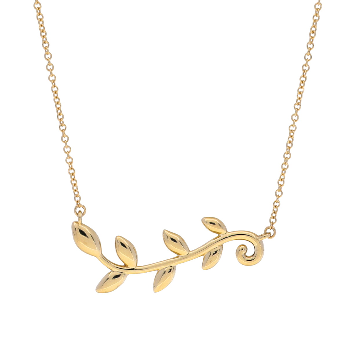 【～4/10 最大5万円クーポン】ティファニー TIFFANY & Co. オリーブリーフ ヴァイン ネックレス K18イエローゴールド YG レディース ネックレス ティファニー 【ローン48回払い無金利】【中古】