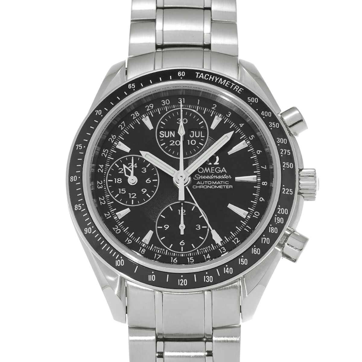 【～4/10 最大5万円クーポン】オメガ OMEGA スピードマスター トリプルカレンダー 3220.50 ブラック メンズ 腕時計 オメガ 時計 高級腕時計 ブランド 【ローン48回払い無金利】【中古】