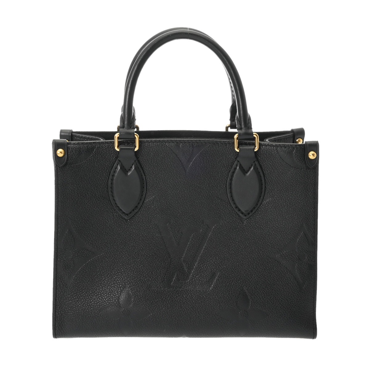 【～4/10 最大5万円クーポン】ルイ ヴィトン LOUIS VUITTON モノグラムアンプラント オンザゴー PM ノワール M45653 レザー レディース ハンドバッグ ヴィトンバッグ バック ブランド 【ローン48回払い無金利】【中古】