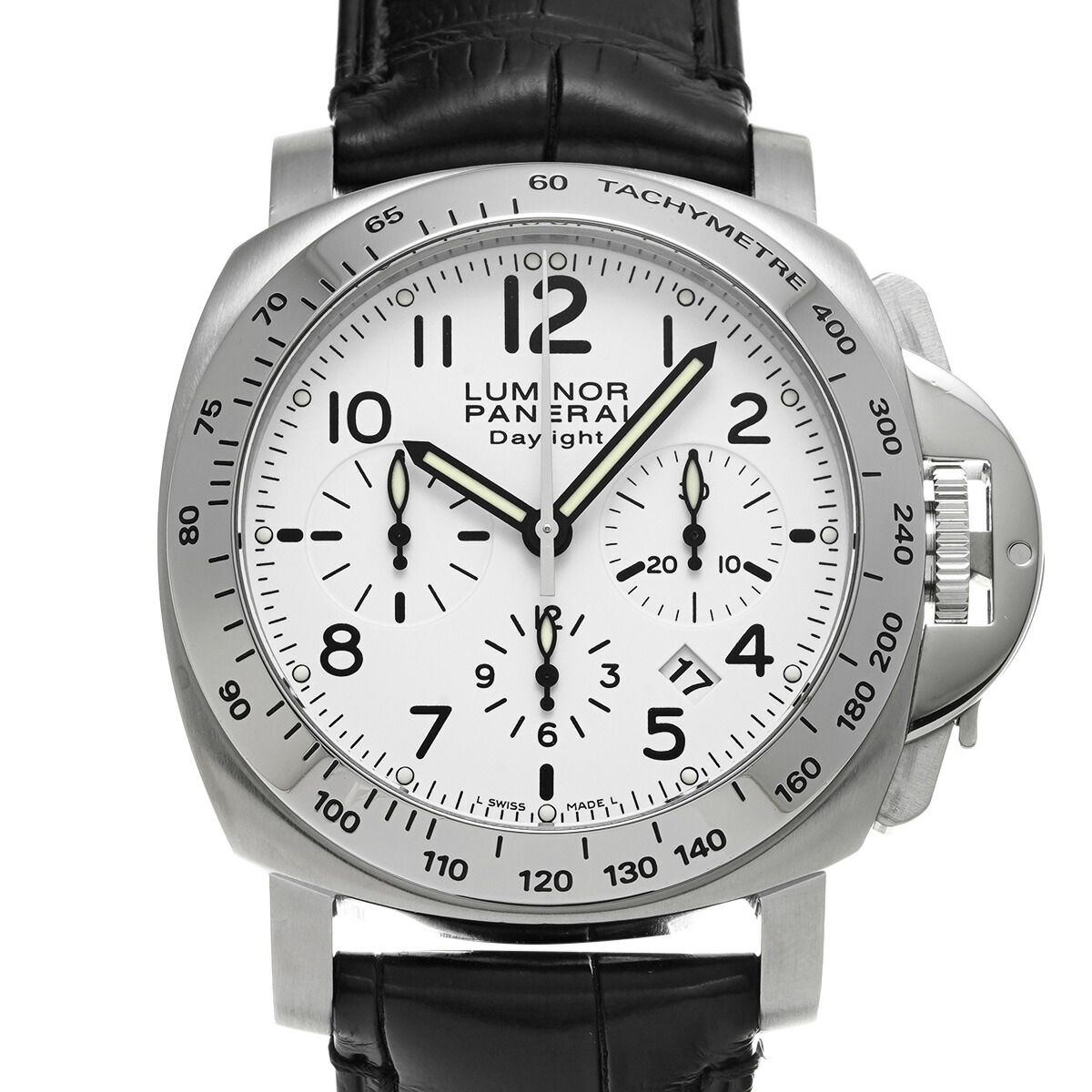 【～4/10 最大5万円クーポン】パネライ PANERAI ルミノール クロノグラフ デイライト PAM00188 G番(2004年製造) ホワイト メンズ 腕時計 パネライ 時計 高級腕時計 ブランド 【ローン48回払い無金利】【中古】