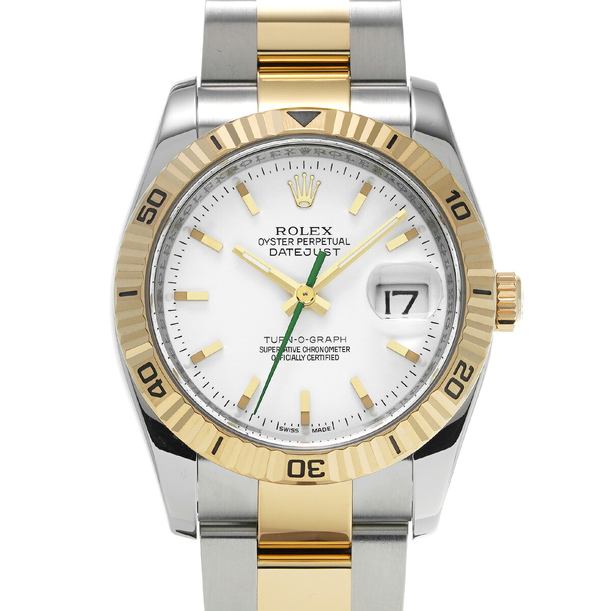 【～7/26 最大5万円クーポン】ロレックス ROLEX デイトジャスト ターノグラフ 116263 F番(2004年頃製) ホワイト メンズ 腕時計 ロレックス 時計 高級腕時計 ブランド 【ローン48回払い無金利】【中古】｜ウォッチニアン ブランド品専門店