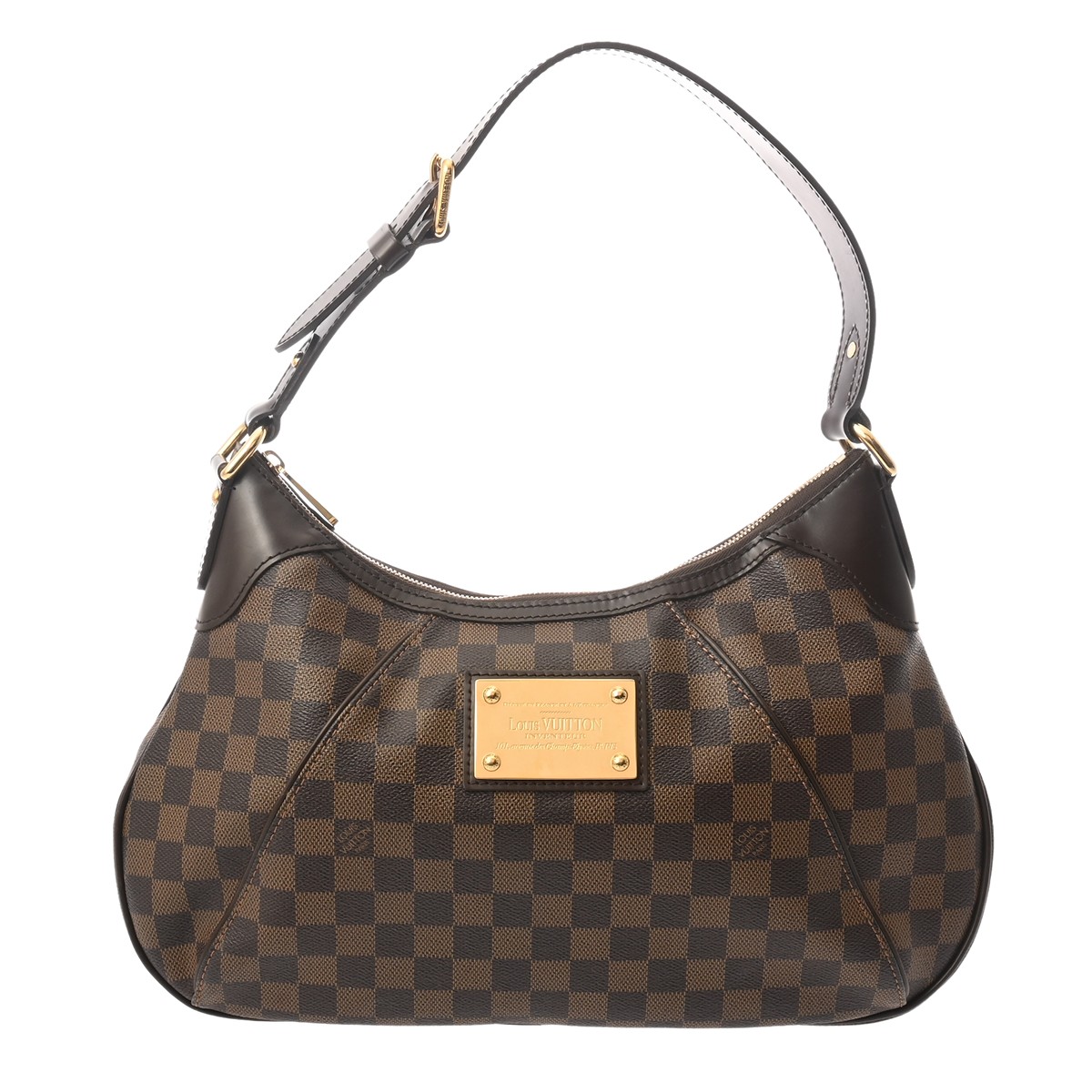 【～4/10 最大5万円クーポン】ルイ ヴィトン LOUIS VUITTON ダミエ テムズ GM エベヌ N48181 ダミエキャンバス レディース ショルダーバッグ ヴィトンバッグ バック ブランド 【ローン48回払い無金利】【中古】