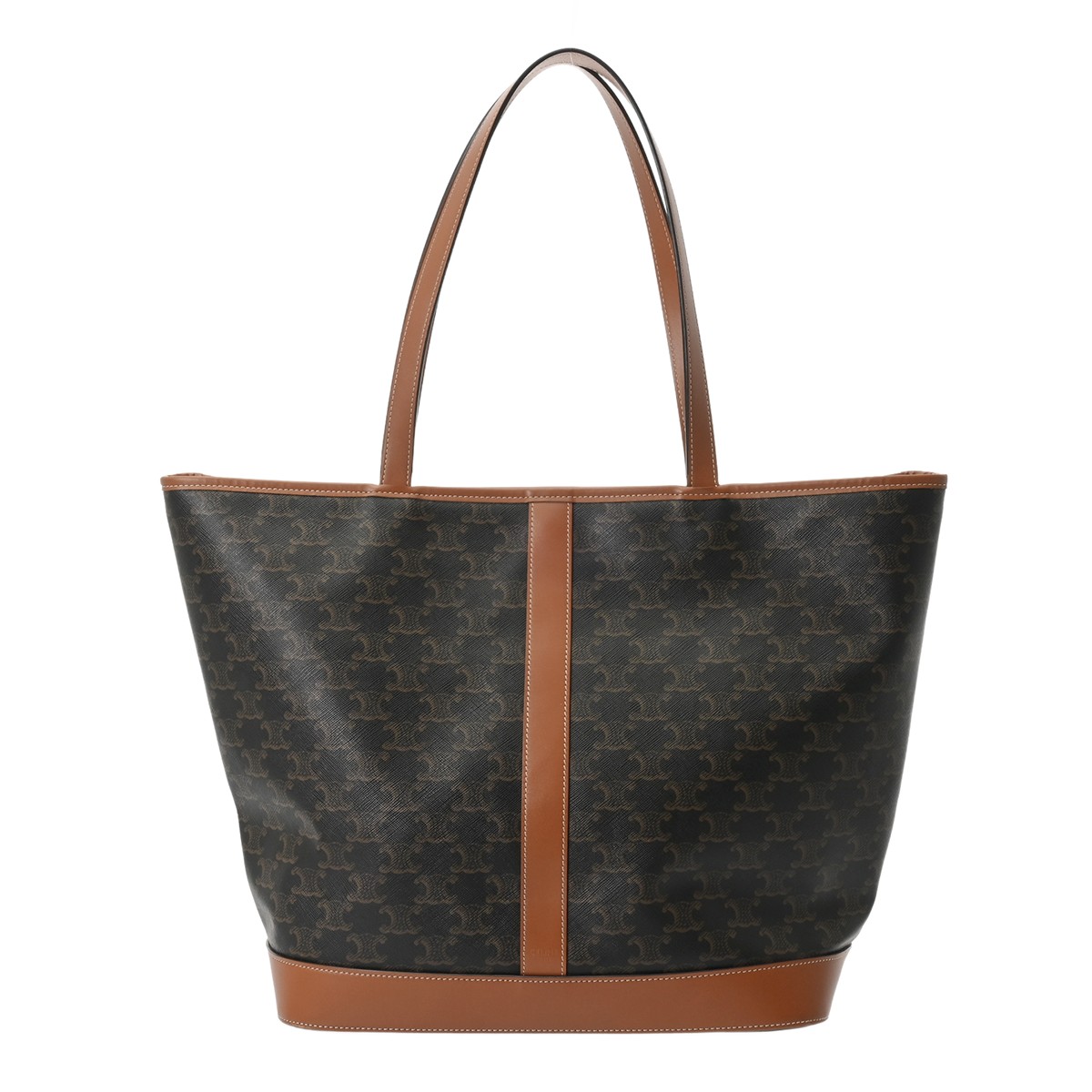 セリーヌ CELINE ミディアム カバ タン 115072CAS.04LU トリオンフキャンバス/カーフ レディース トートバッグ セリーヌ トートバッグ バック ブランド 【ローン48回払い無金利】【中古】｜ウォッチニアン ブランド品専門店