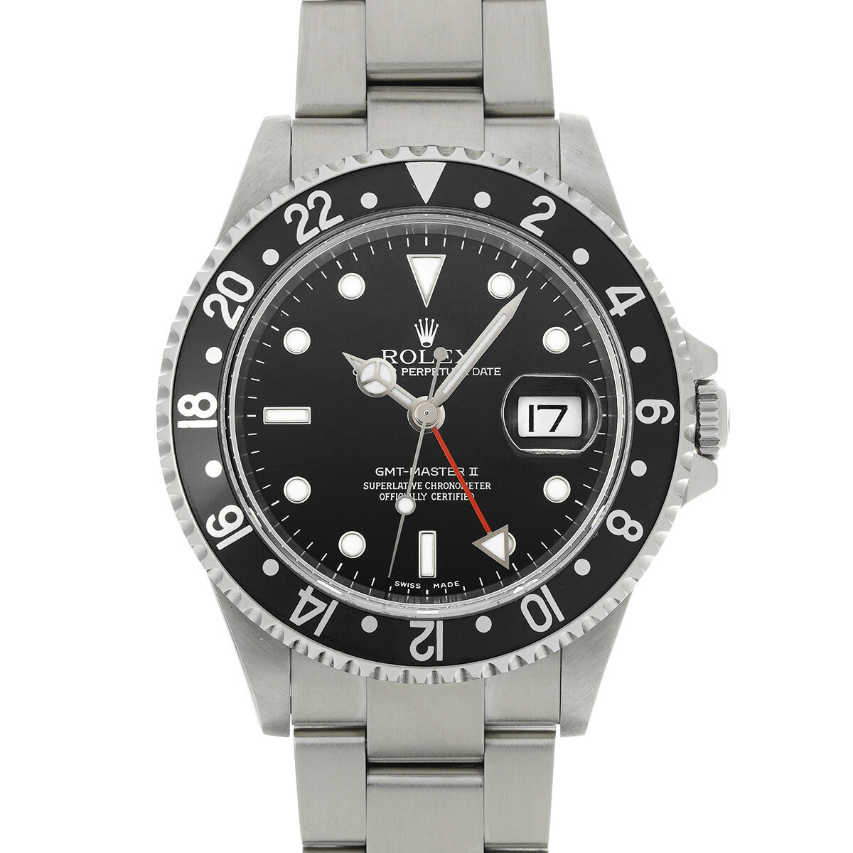 ロレックス ROLEX GMTマスターII 16710 D番(2005年頃製造) ブラック メンズ 腕時計 ロレックス 時計 高級腕時計 ブランド 【ローン48回払い無金利】【中古】 790,300円