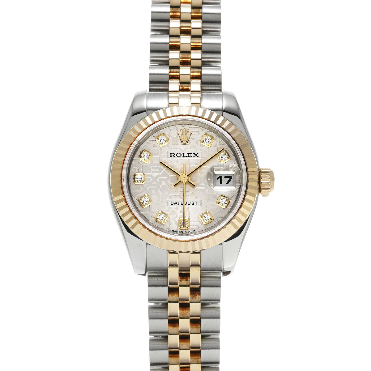 【~4/17 最大5万円クーポン】ロレックス ROLEX デイトジャスト 179173G F番(2004年頃製造) シルバーコンピュータ/ダイヤモンド レディース 腕時計 ロレックス 時計 高級腕時計 ブランド 【ローン48回払い無金利】【中古】