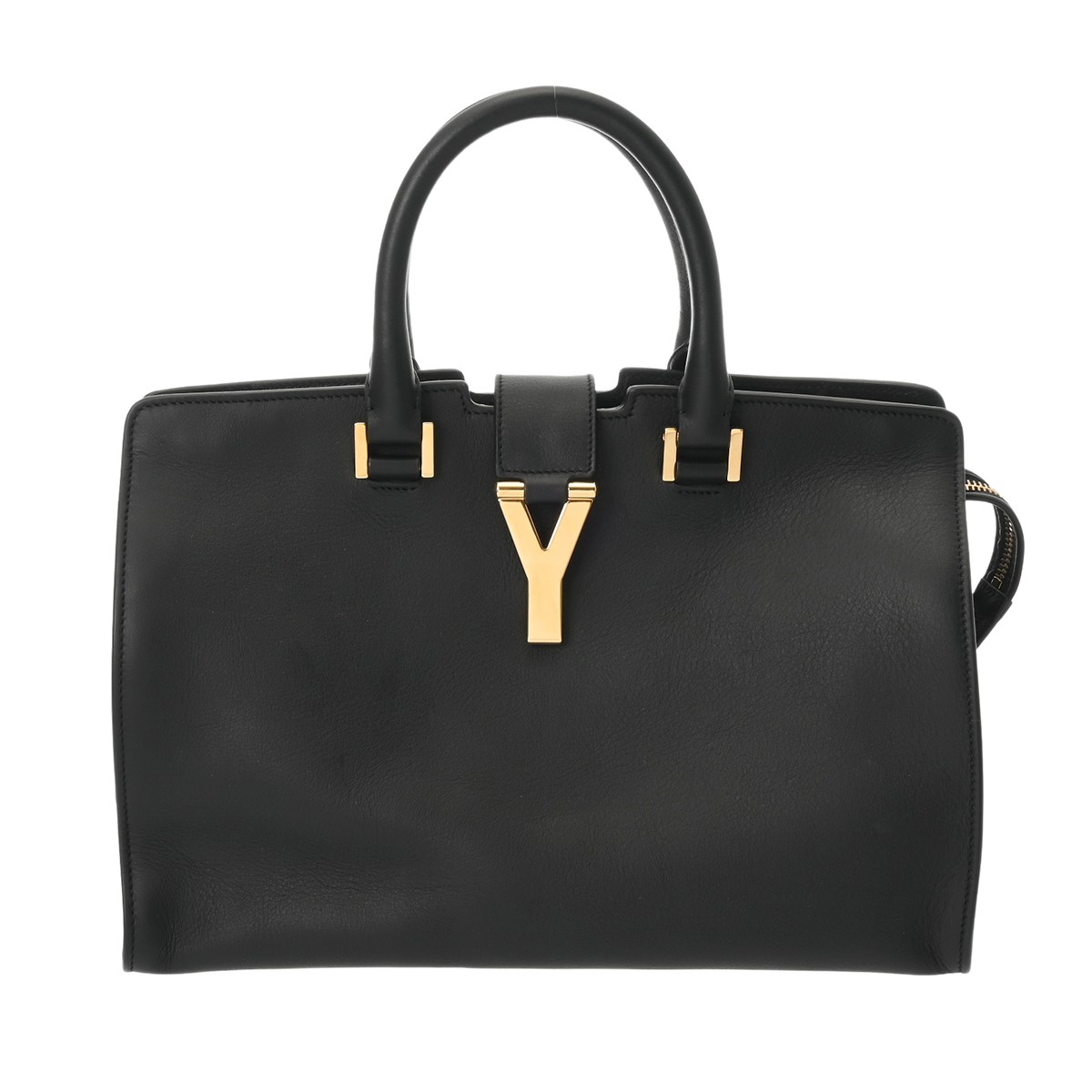 【～7/26 最大5万円クーポン】サンローラン SAINT LAURENT プチカバス ブラック CLD311210.1014 スムースカーフ レディース ハンドバッグ サンローラン ハンドバッグ バック ブランド 【ローン48回払い無金利】【中古】｜ウォッチニアン ブランド品専門店