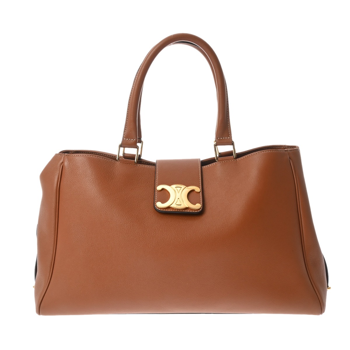 【~4/17 最大5万円クーポン】セリーヌ CELINE ミディアム アポリーヌ タン 114963FK6.04LU サドルカーフ レディース ハンドバッグ セリーヌ ハンドバッグ バック ブランド 【ローン48回払い無金利】【中古】