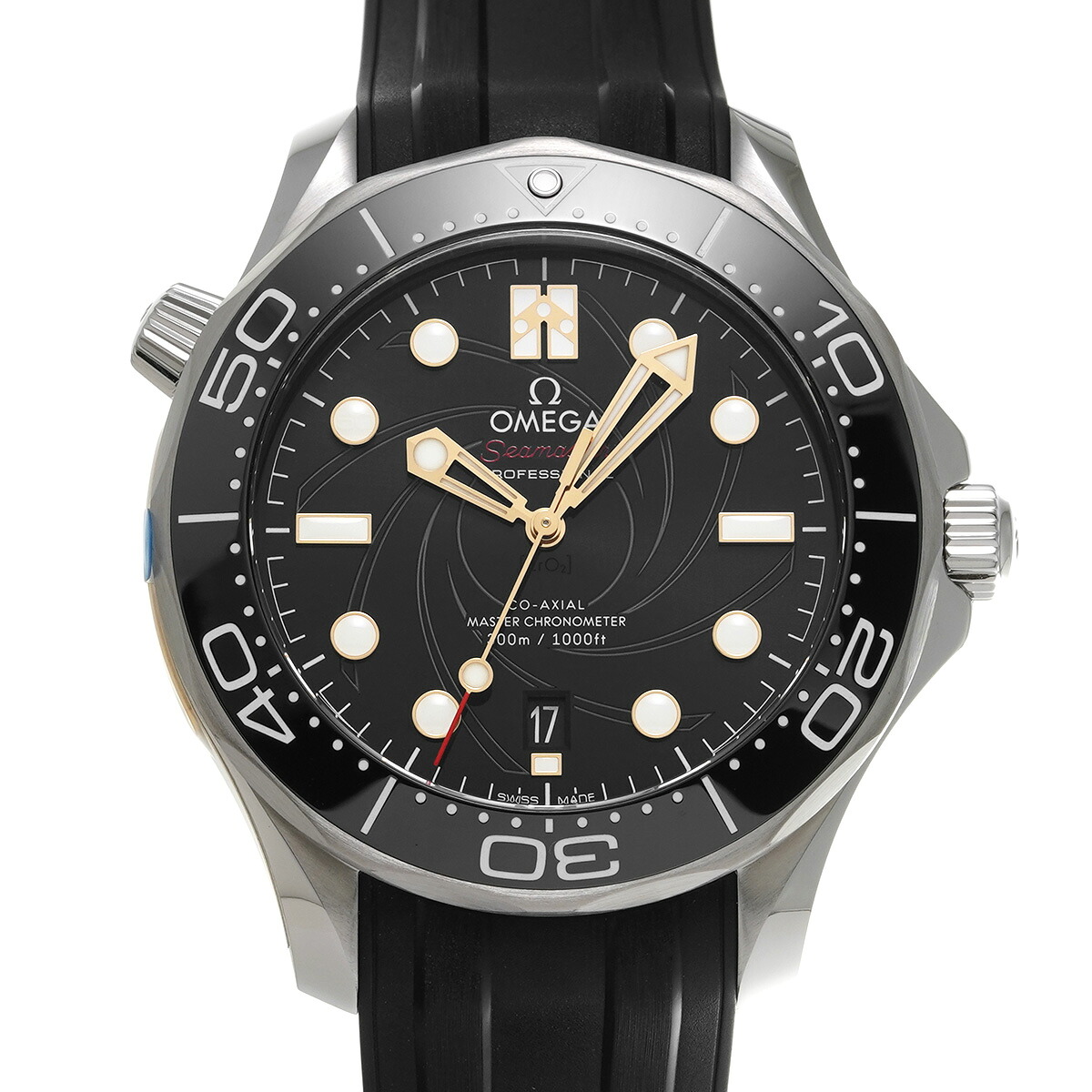 【～4/10 最大5万円クーポン】オメガ OMEGA シーマスター ダイバー300 コーアクシャル マスタークロノメーター ジェームズ・ボンド 210.22.42.20.01.004 ブラック メンズ 腕時計 オメガ 時計 高級腕時計 ブランド 【ローン48回払い無金利】【中古】