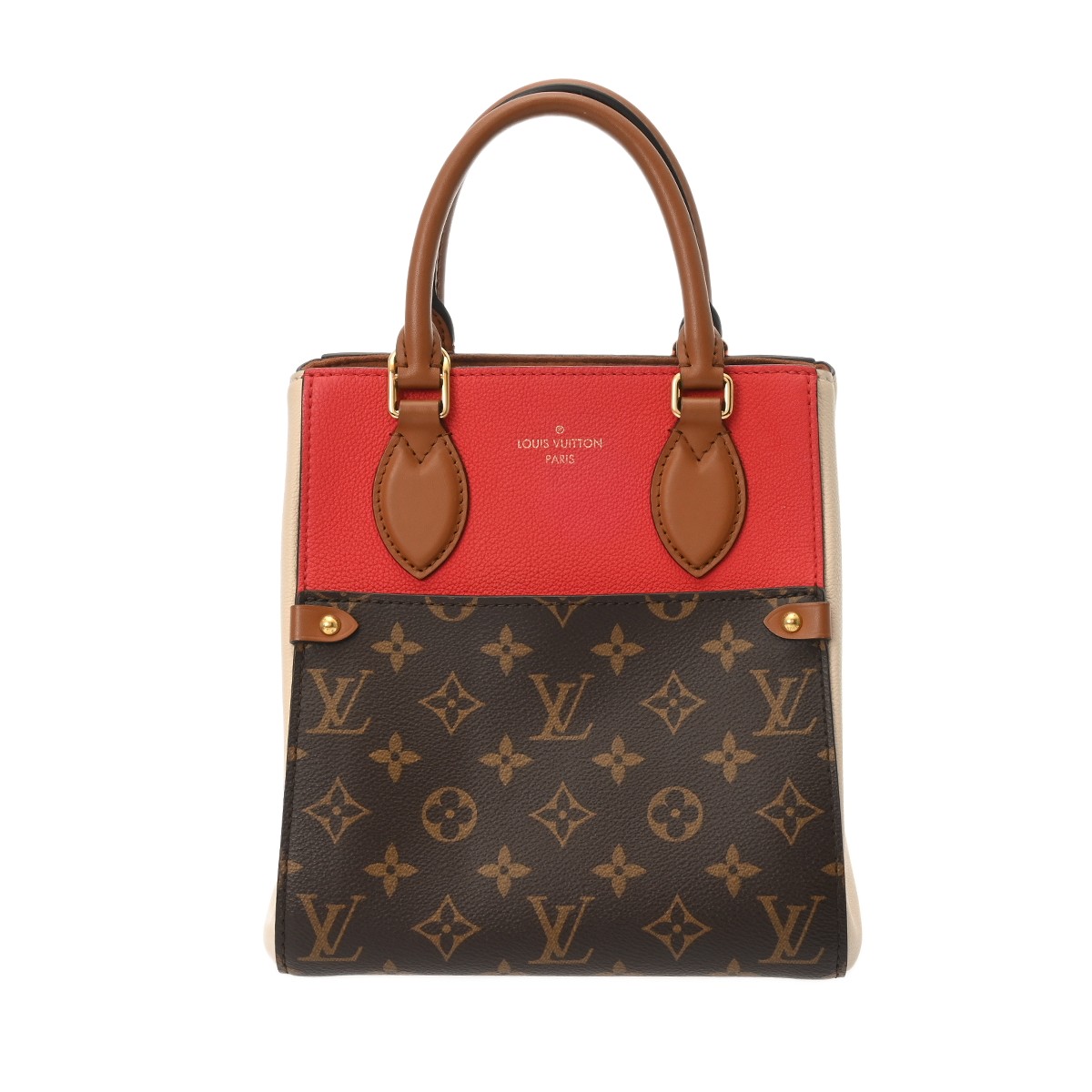 ルイ ヴィトン LOUIS VUITTON モノグラム フォールドトート PM スリーズ/クレーム/ノワール M45389 カーフ/モノグラムキャンバス レディース ハンドバッグ ヴィトンバッグ バック ブランド 【ローン48回払い無金利】【中古】