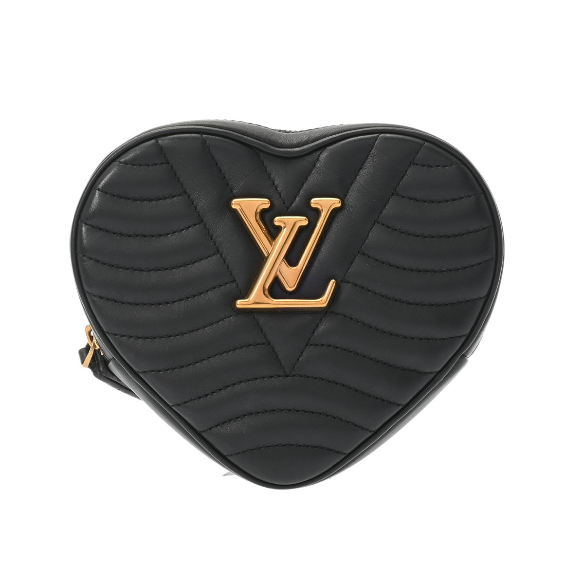 【～4/17 最大5万円クーポン】ルイ ヴィトン LOUIS VUITTON ニューウェーブ ハートバッグ ノワール M52796 カーフレザー レディース ショルダーバッグ ヴィトンバッグ バック ブランド 【ローン48回払い無金利】【中古】
