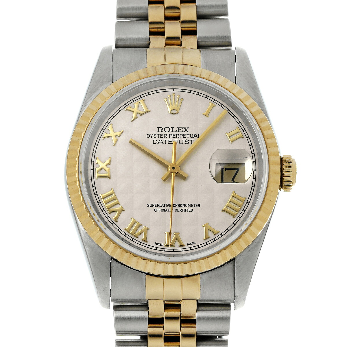ロレックス ROLEX デイトジャスト 16233 T番(1996年頃製造) アイボリーコンピュータ メンズ 腕時計 ロレックス 時計 高級腕時計 ブランド 【ローン48回払い無金利】【中古】