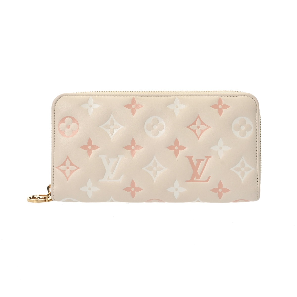 【～4/17 最大5万円クーポン】ルイ ヴィトン LOUIS VUITTON モノグラムアンプラント ジッピーウォレット ベージュ M82290 ラムレザー レディース 長財布 ルイ ヴィトン 財布 ブランド 【ローン48回払い無金利】【中古】