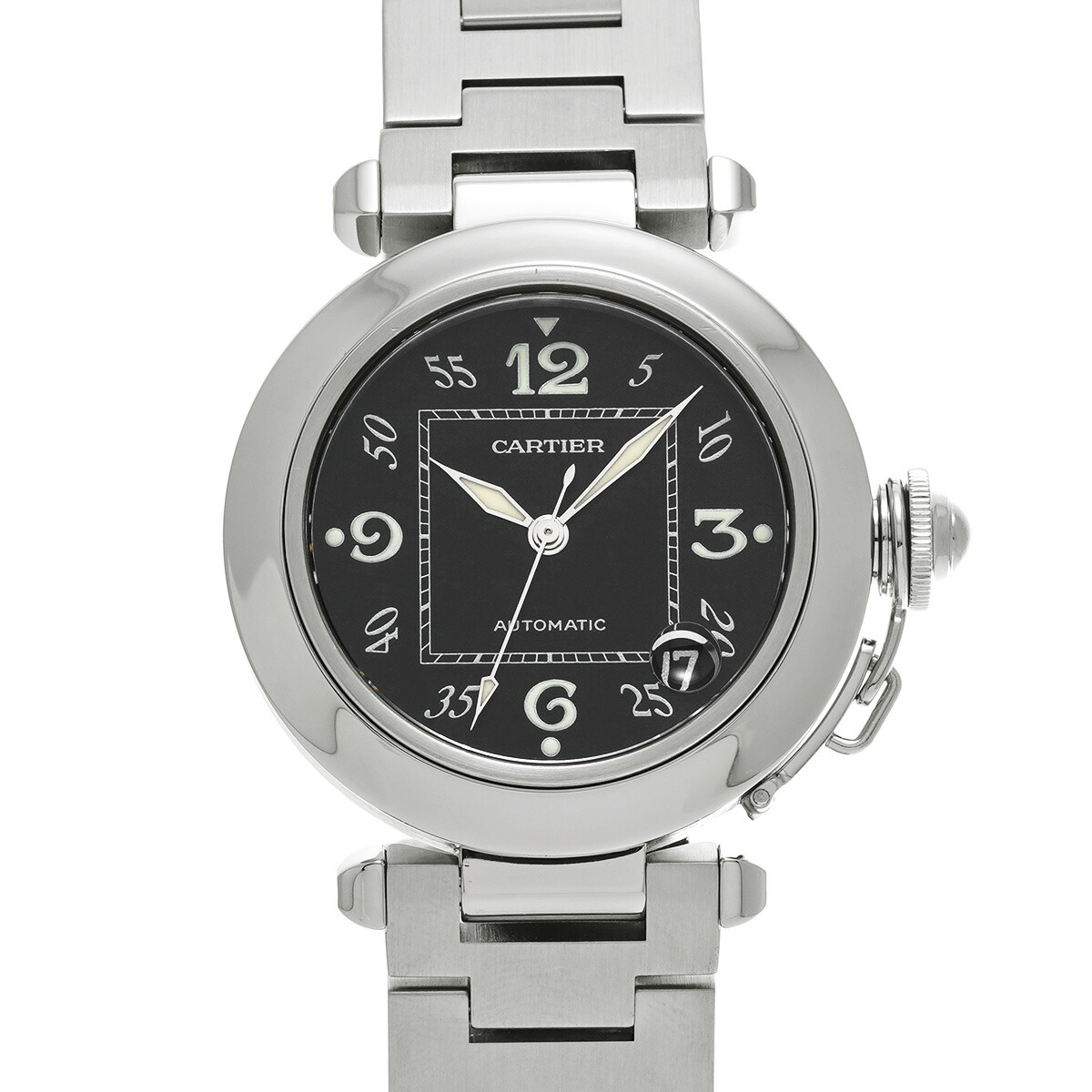 カルティエ CARTIER パシャC W31043M7 ブラック ユニセックス 腕時計 カルティエ 時計 高級腕時計 ブランド 【ローン48回払い無金利】【中古】