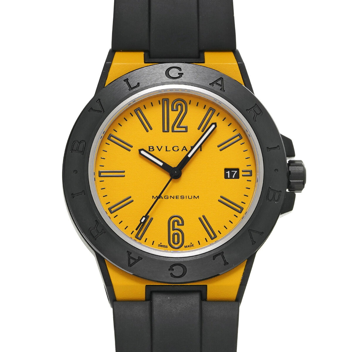 ブルガリ BVLGARI ディアゴノ マグネシウム DG41C10SMCVD イエロー メンズ 腕時計 ブルガリ 時計 高級腕時計 ブランド 【ローン48回払い無金利】【中古】