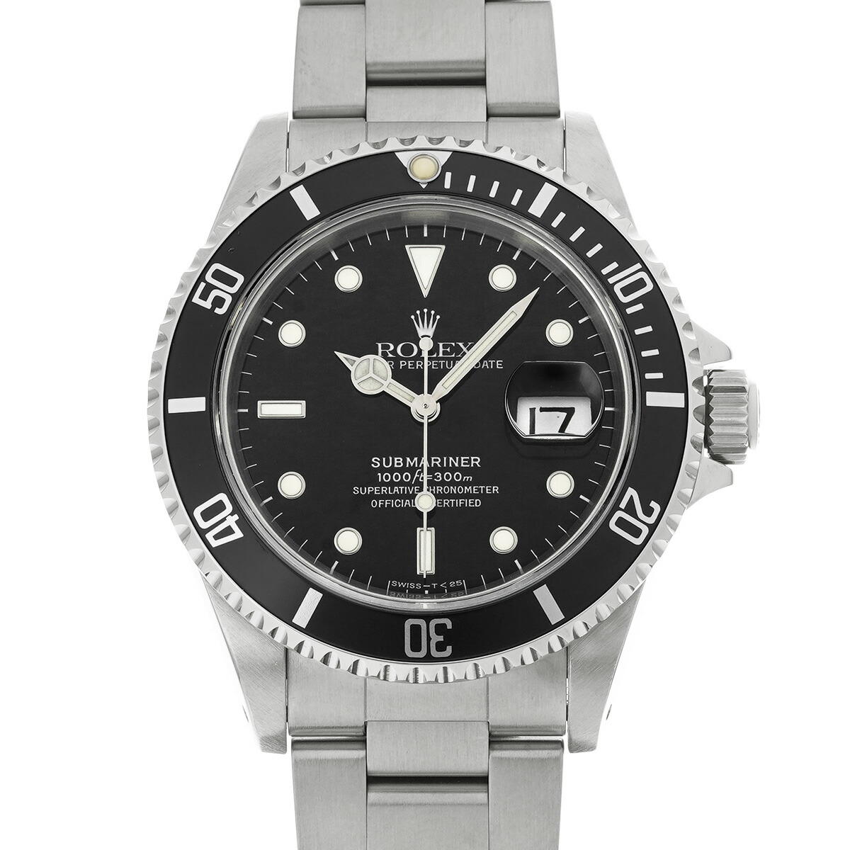 【～4/17 最大5万円クーポン】ロレックス ROLEX サブマリーナ デイト 16610 T番(1996年頃製造) ブラック メンズ 腕時計 ロレックス 時計 高級腕時計 ブランド 【ローン48回払い無金利】【中古】
