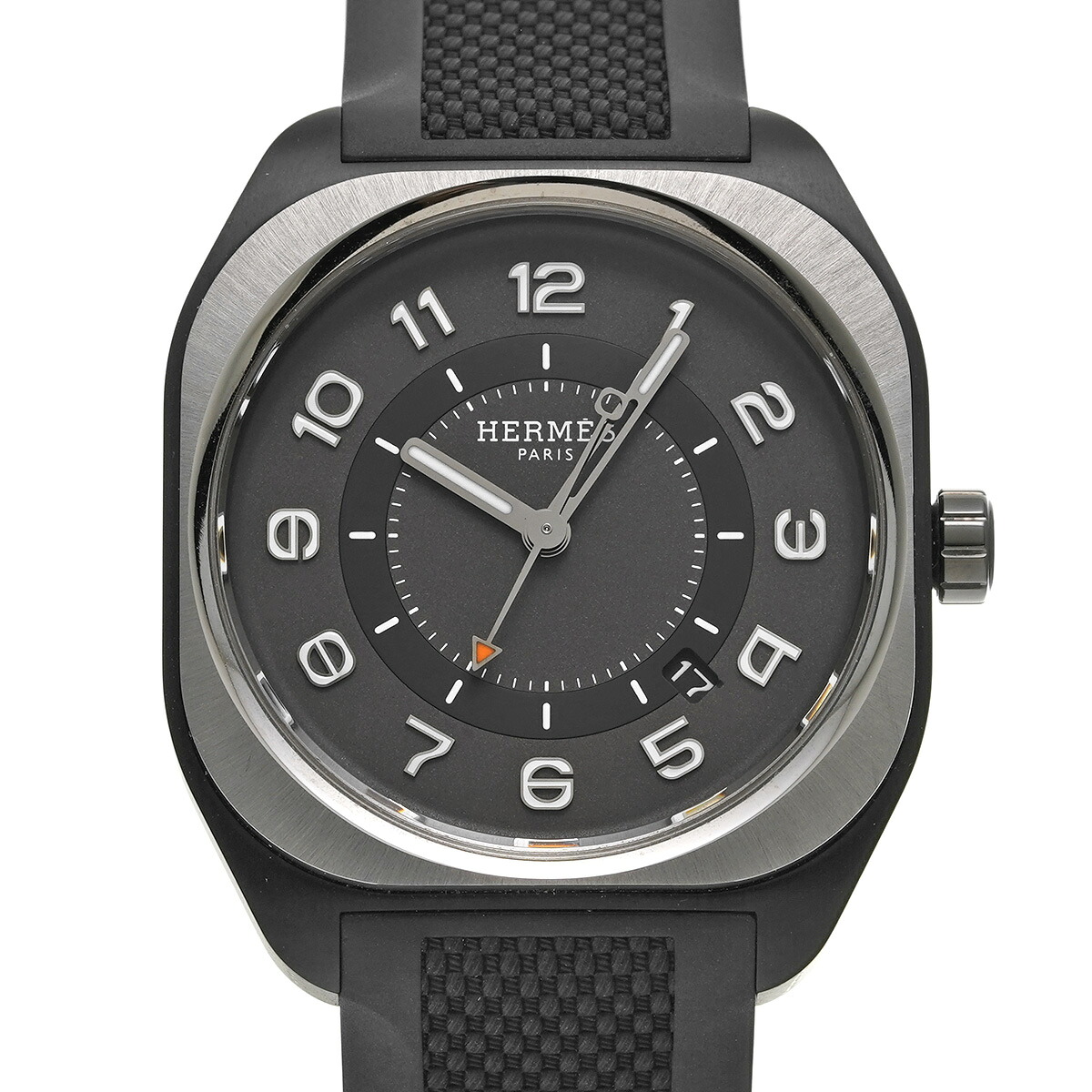 エルメス HERMES H08 SP1.741a グレー メンズ 腕時計 エルメス 時計 高級腕時計 ブランド 【ローン48回払い無金利】【中古】