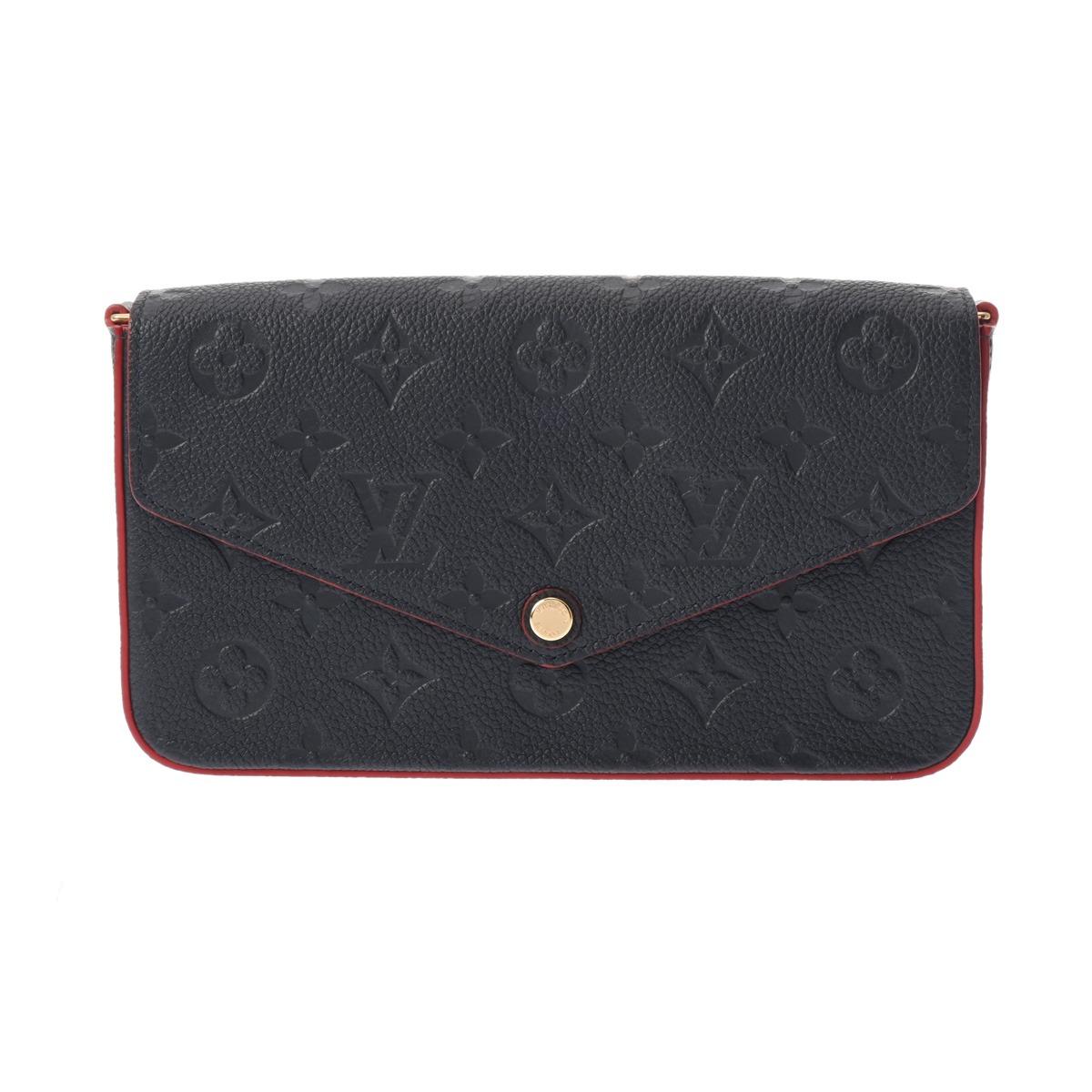 ルイ ヴィトン LOUIS VUITTON モノグラムアンプラント ポシェット フェリシー マリーヌルージュ M64099 なめし革 レディース クラッチペダル御徒面子 ヴィトンバッグ うしろ側 ブランド名 【貸し付け金48回払い無利子】【中古】