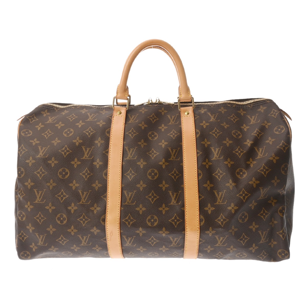 【～4/17 最大5万円クーポン】ルイ ヴィトン LOUIS VUITTON モノグラム キーポル 50 ブラウン M41426 モノグラムキャンバス ユニセックス ボストンバッグ ヴィトンバッグ バック ブランド 【ローン48回払い無金利】【中古】
