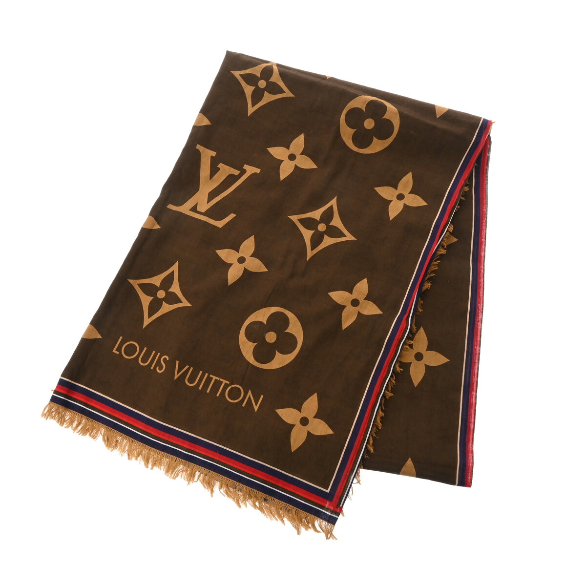 ルイ ヴィトン LOUIS VUITTON モノグラム エトール モノグラム ブリス ブラウン M76366 コットン100％ レディース ストール ルイ ヴィトン 【ローン48回払い無金利】【中古】 33,137円