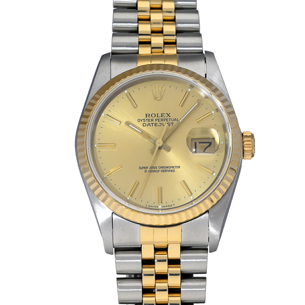 ロレックス ROLEX デイトジャスト 16233 R番(1988年頃製造) シャンパン メンズ 腕時計 ロレックス 時計 高級腕時計 ブランド 【ローン48回払い無金利】【中古】