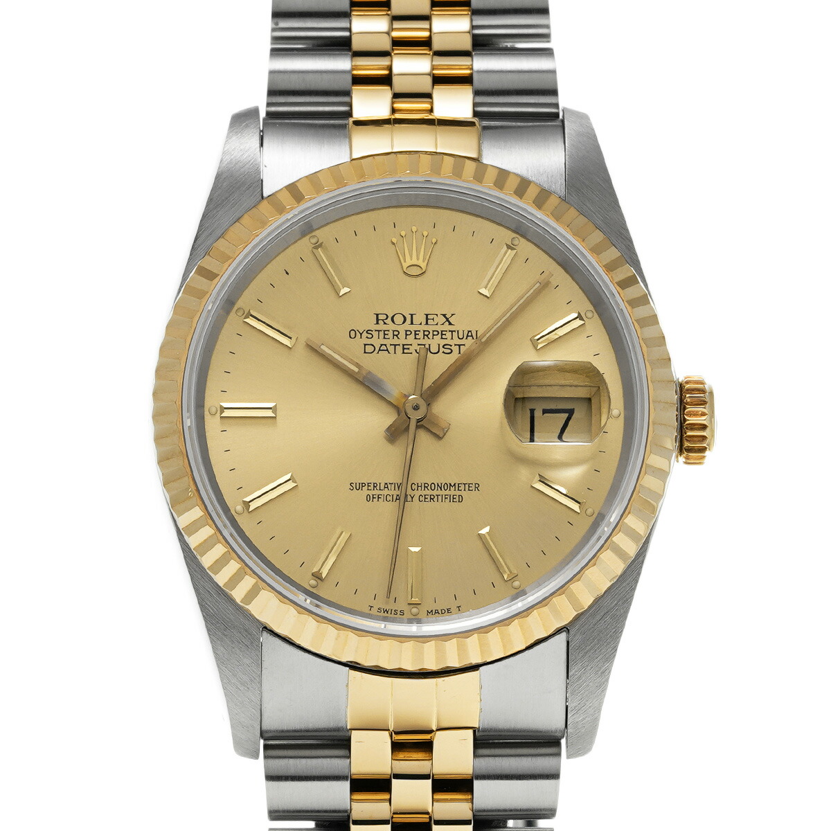 ロレックス ROLEX デイトジャスト 16233 L番(1989年頃製造) シャンパン メンズ 腕時計 ロレックス 時計 高級腕時計 ブランド 【ローン48回払い無金利】【中古】