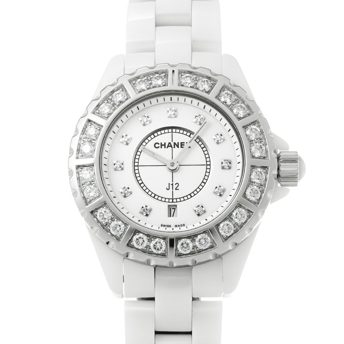 【~7/26 最大5万円クーポン】シャネル CHANEL J12 33MM H2429 ホワイト/ダイヤモンド レディース 腕時計 シャネル 時計 高級腕時計 ブランド 【ローン48回払い無金利】【中古】|ウォッチニアン ブランド品専門店