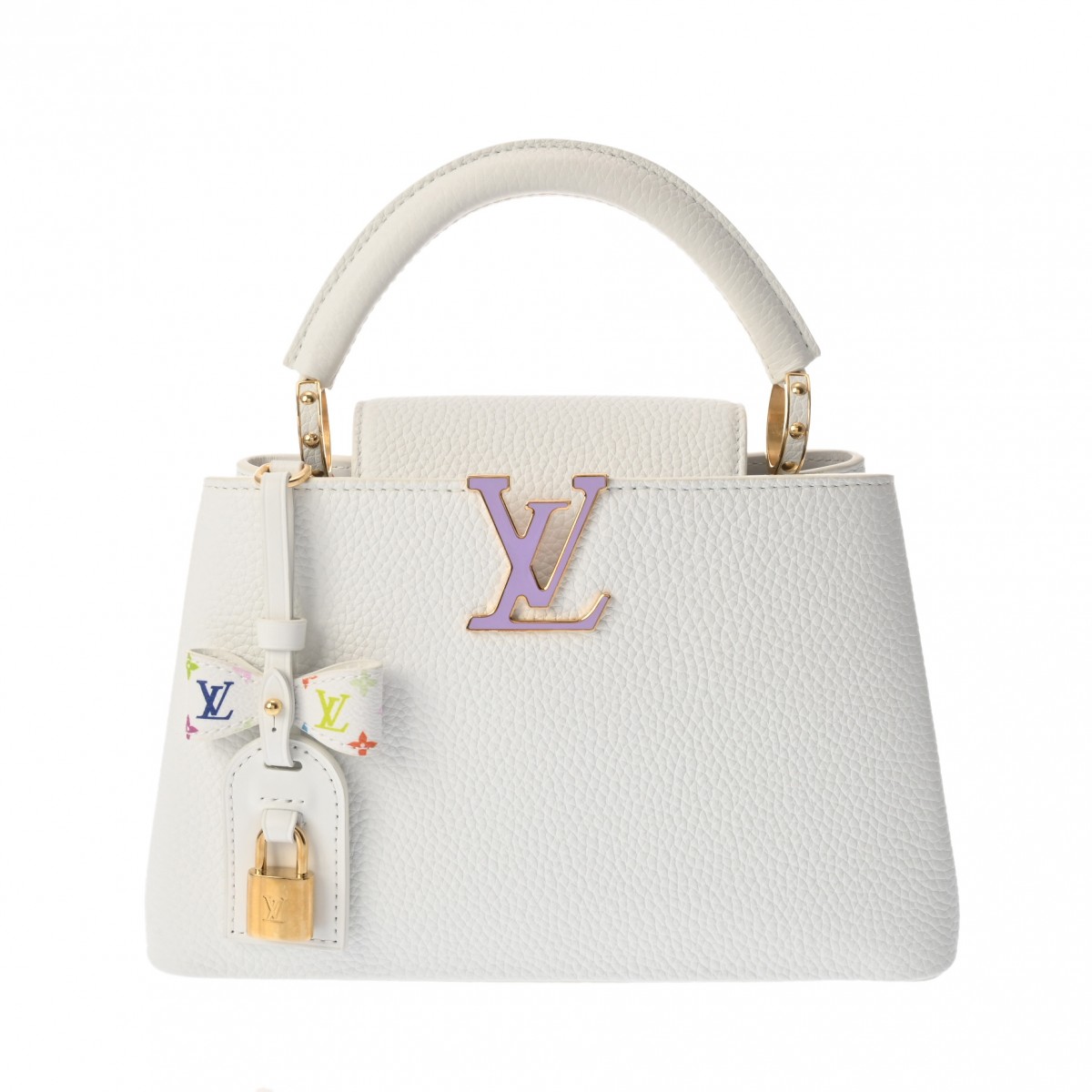 ルイ ヴィトン LOUIS VUITTON LV×TM カプシーヌ BB 白いこと M13253 トリヨンレザー レディース ハンドバック ヴィトンバッグ うしろ側 ブランド名 【貸し付け金48回払い無利子】【中古】