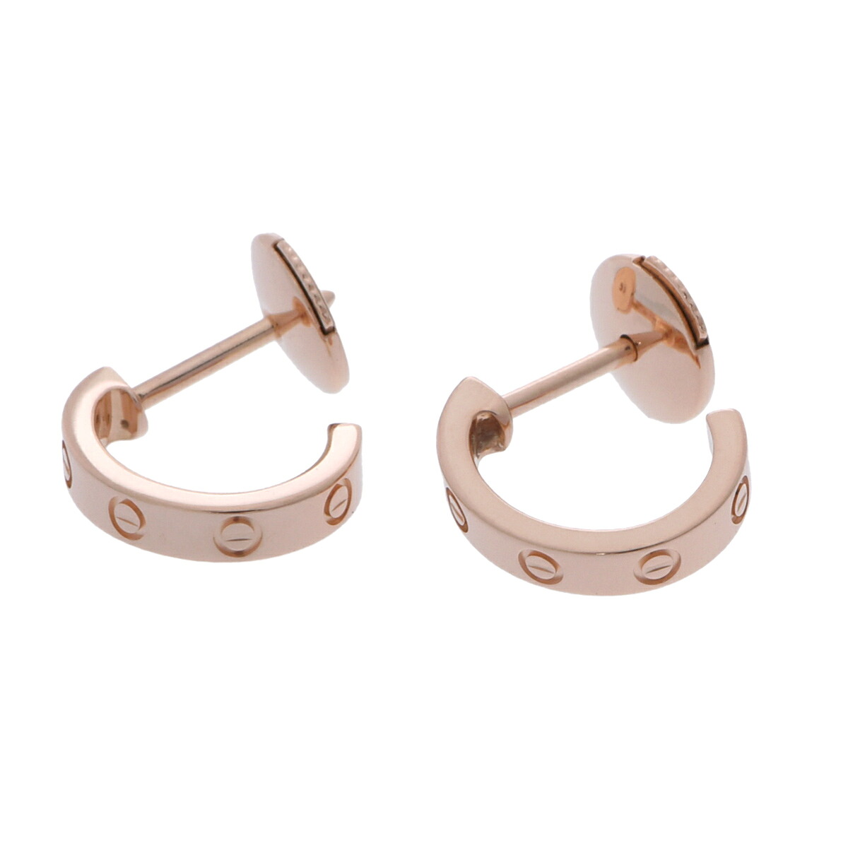 【~4/10 最大5万円クーポン】カルティエ CARTIER ミニラブ ピアス K18ピンクゴールド PG レディース ピアス カルティエ 【ローン48回払い無金利】【中古】