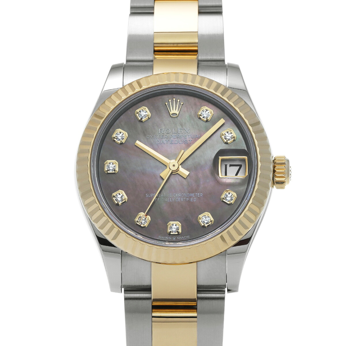 【～4/17 最大5万円クーポン】ロレックス ROLEX デイトジャスト 31 278273NG ランダムシリアル ブラックシェル/ダイヤモンド ユニセックス 腕時計 ロレックス 時計 高級腕時計 ブランド 【ローン48回払い無金利】【中古】