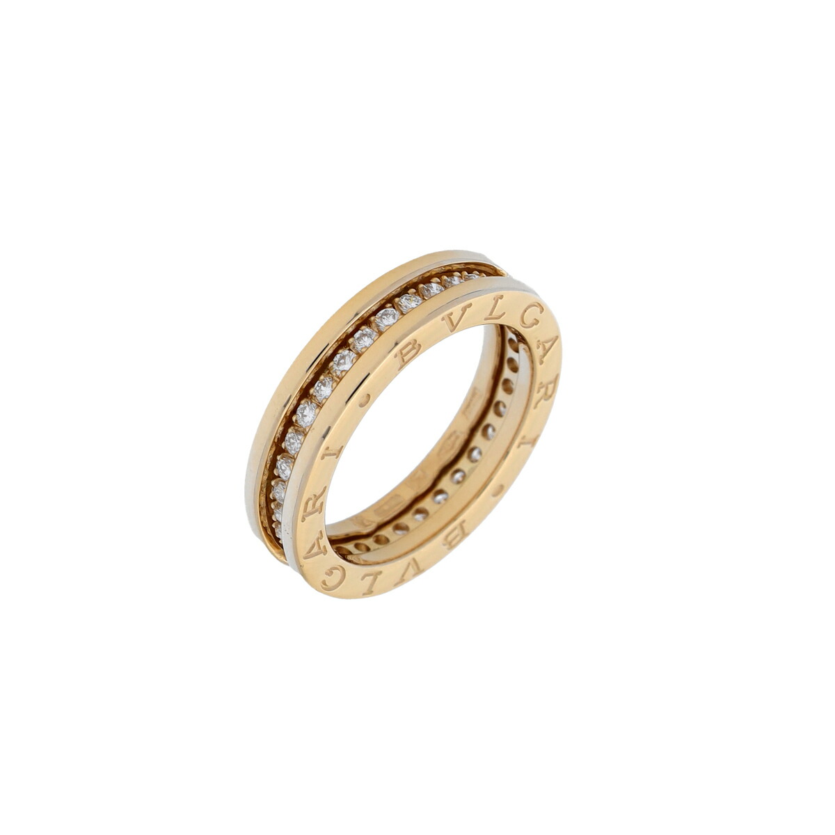 【～7/26 最大5万円クーポン】ブルガリ BVLGARI B.ZERO1リング XS #51 K18イエローゴールド YG ダイヤモンド レディース リング・指輪 ブルガリ 【ローン48回払い無金利】【中古】｜ウォッチニアン ブランド品専門店
