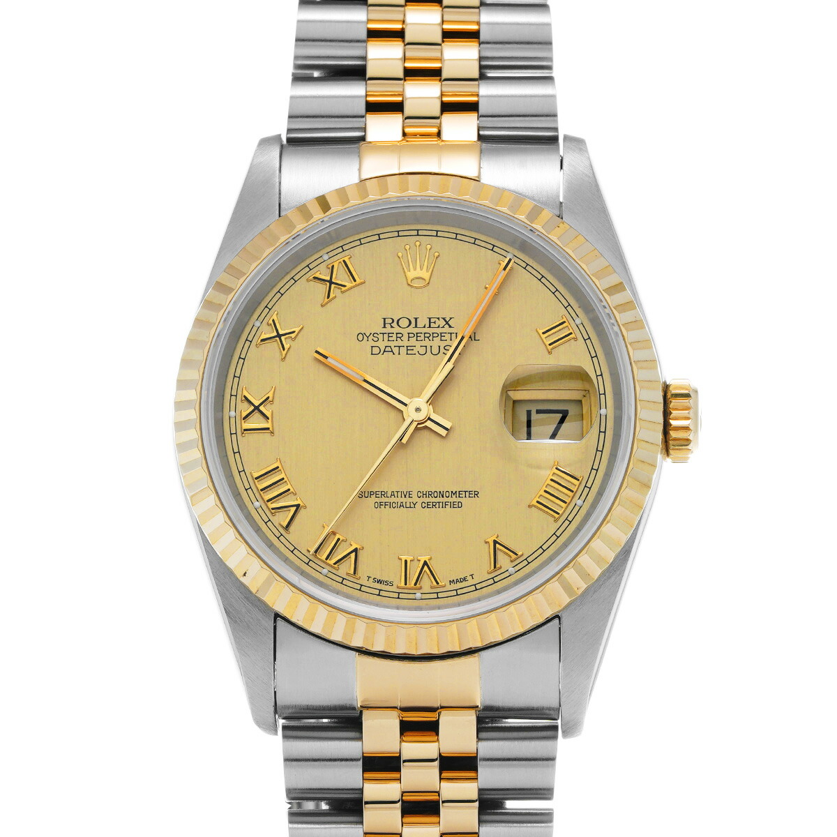 ロレックス ROLEX デイトジャスト 16233 W番(1995年頃製造) シャンパンシャンタン メンズ 腕時計 ロレックス 時計 高級腕時計 ブランド 【ローン48回払い無金利】【中古】