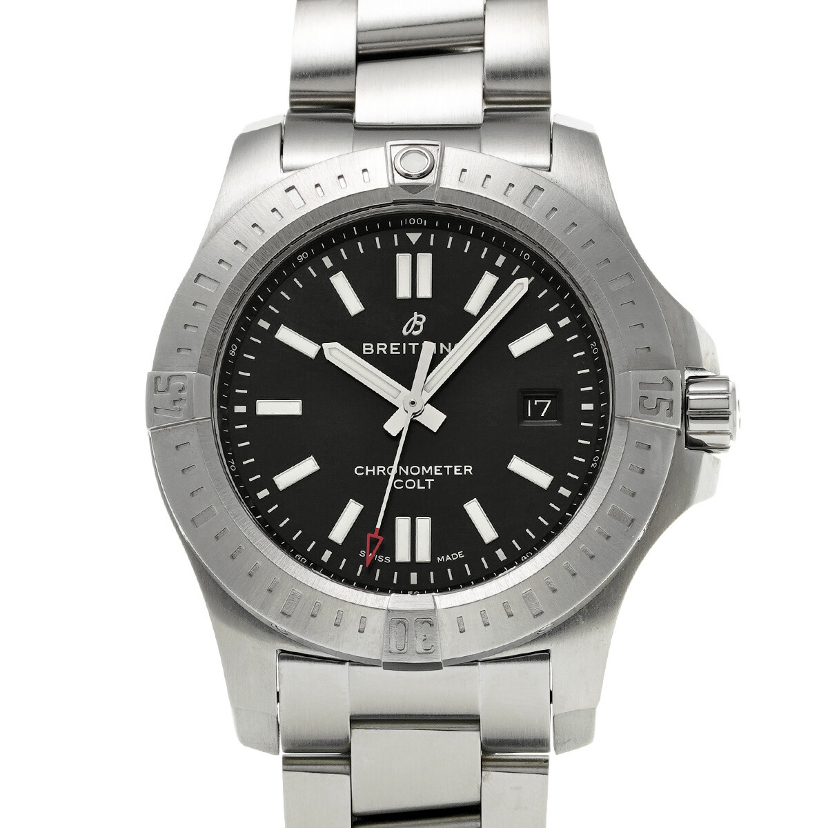 ブライトリング BREITLING コルト オートマチック 44 A17388101B1A1 ブラック メンズ 腕時計 ブライトリング 時計 高級腕時計 ブランド 【ローン48回払い無金利】【中古】