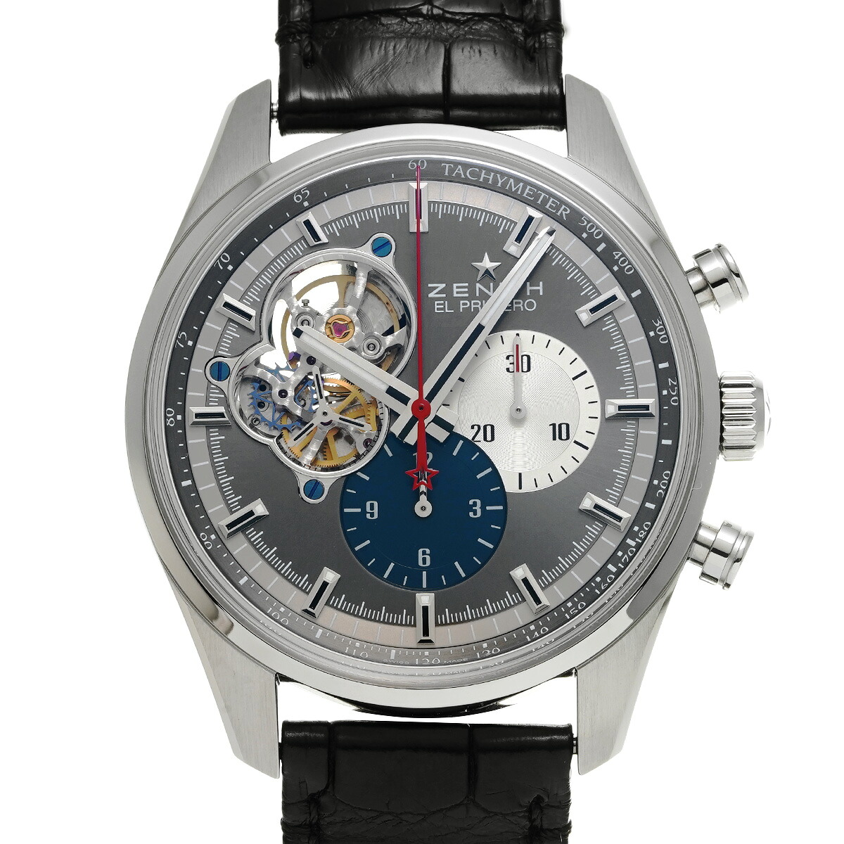 【～4/10 最大5万円クーポン】ゼニス ZENITH エル・プリメロ クロノマスター 03.2040.4061/23.C496 グレー メンズ 腕時計 ゼニス 時計 高級腕時計 ブランド 【ローン48回払い無金利】【中古】