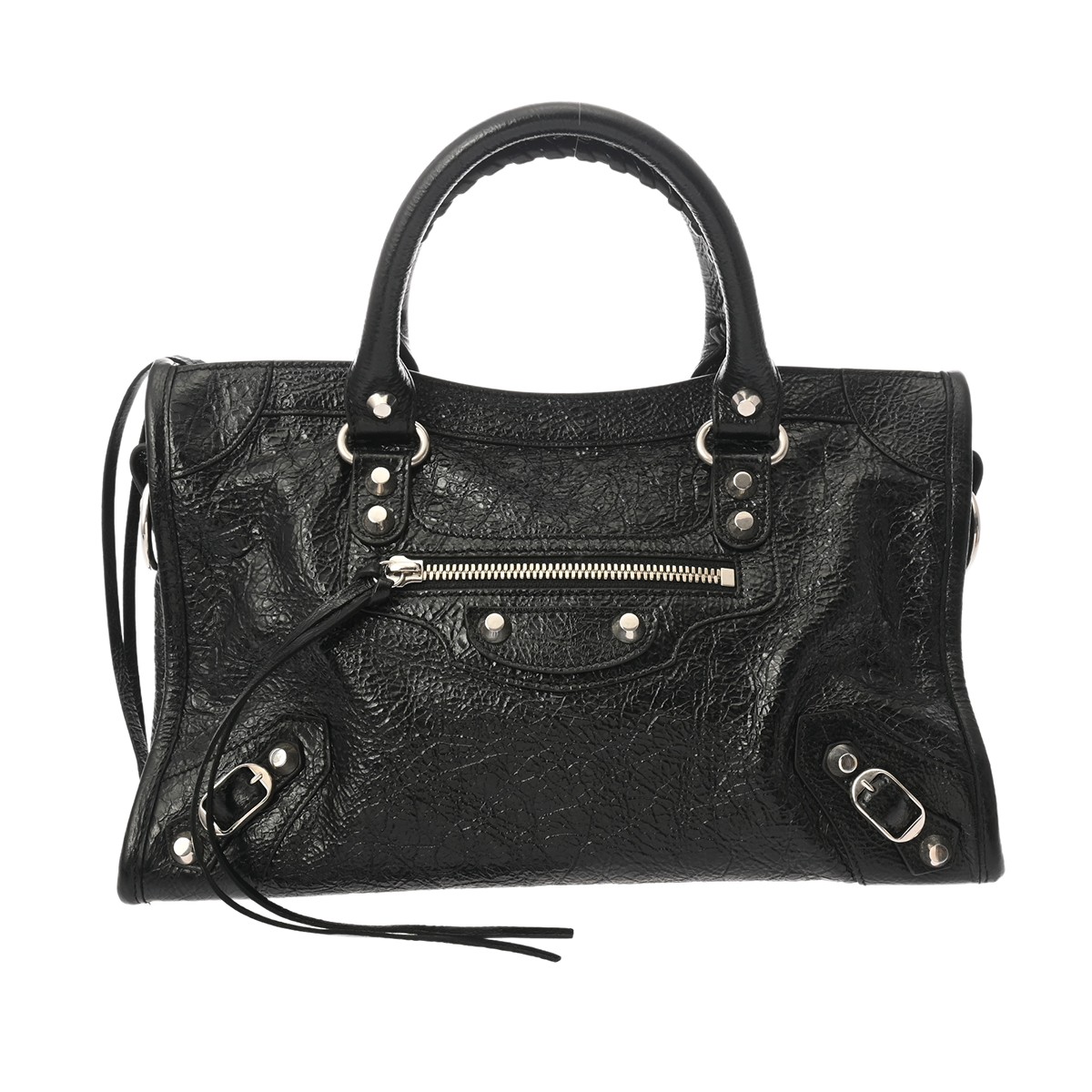 バレンシアガ BALENCIAGA Le City バッグ スモール ブラック 811442 1000 L08 4284 アリーナラムスキン レディース ハンドバッグ バレンシアガ ハンドバッグ バック ブランド 【ローン48回払い無金利】【中古】