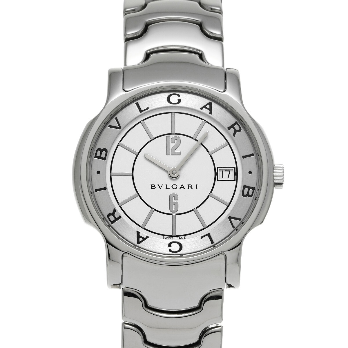 【～4/10 最大5万円クーポン】ブルガリ BVLGARI ソロテンポ ST35S ホワイト メンズ 腕時計 ブルガリ 時計 高級腕時計 ブランド 【ローン48回払い無金利】【中古】
