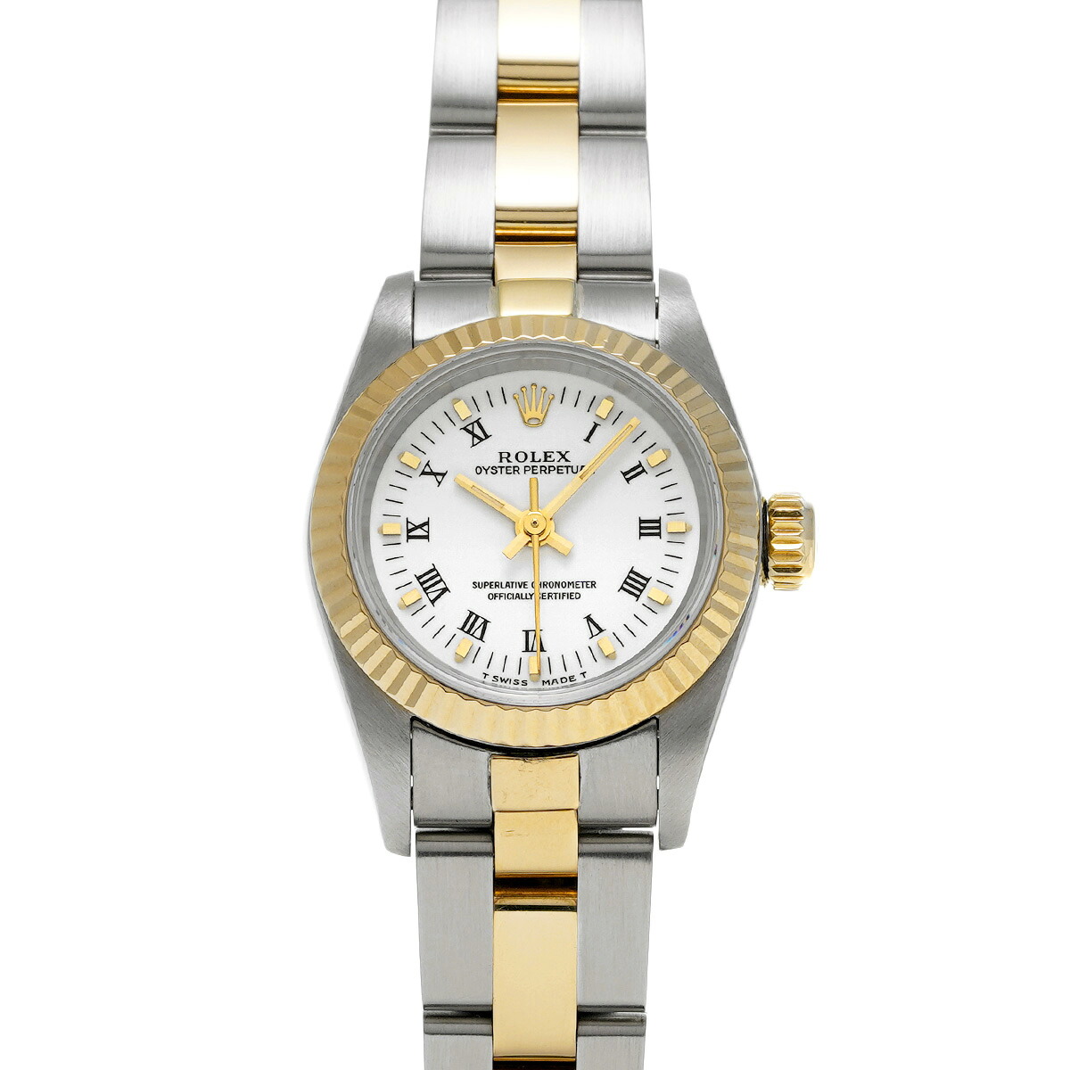 ロレックス ROLEX オイスターパーペチュアル 67193 S番(1994年頃製造) ホワイト レディース 腕時計 ロレックス 時計 高級腕時計 ブランド 【ローン48回払い無金利】【中古】