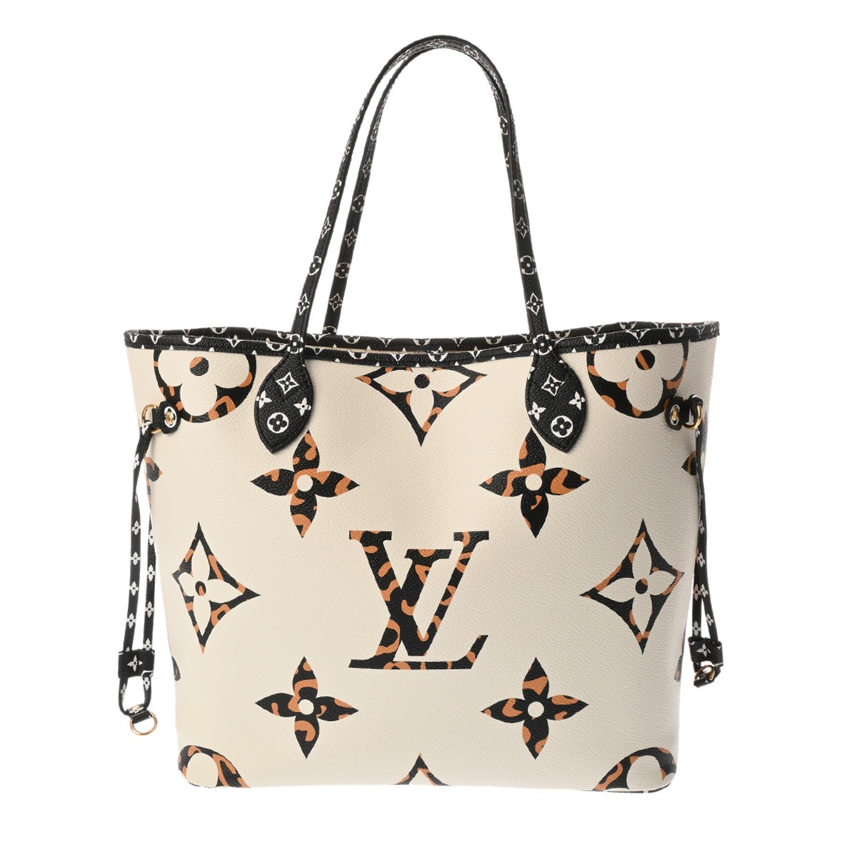 ルイ ヴィトン LOUIS VUITTON モノグラムジャングル ネヴァーフル MM　 アイボリー/キャラメル M44716 モノグラムジャングルキャンバス レディース トートバッグ ヴィトンバッグ バック ブランド 【ローン48回払い無金利】【中古】